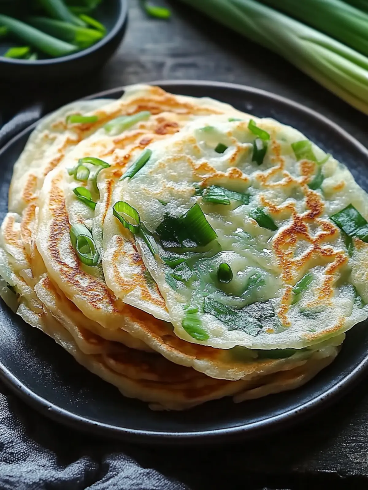 Crispy Rice Paper Scallion Pancakes You’ll Crave Daily! 3 Crispy Rice Paper Scallion Pancakes