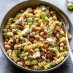 Refreshing Sun-Dried Tomato, White Bean, and Goat Cheese Pasta Salad 8 Sun-Dried Tomato, White Bean, and Goat Cheese Pasta Salad