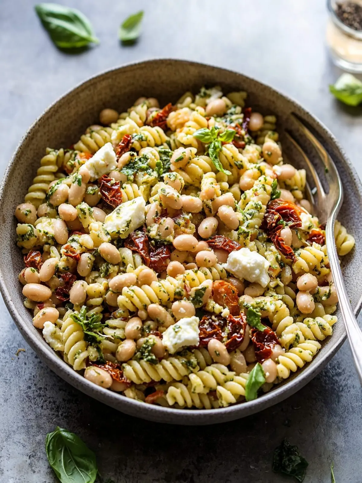 Refreshing Sun-Dried Tomato, White Bean, and Goat Cheese Pasta Salad 5 Sun-Dried Tomato, White Bean, and Goat Cheese Pasta Salad