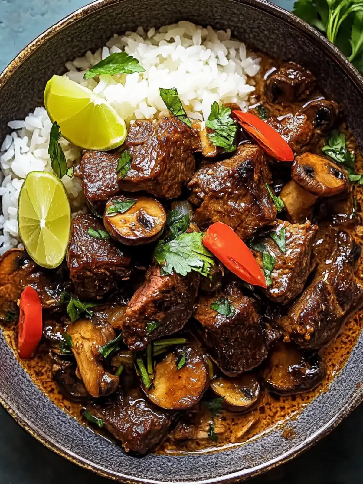 Lemongrass Coconut Braised Beef with Mushrooms Made Easy 3 Lemongrass Coconut Braised Beef with Mushrooms