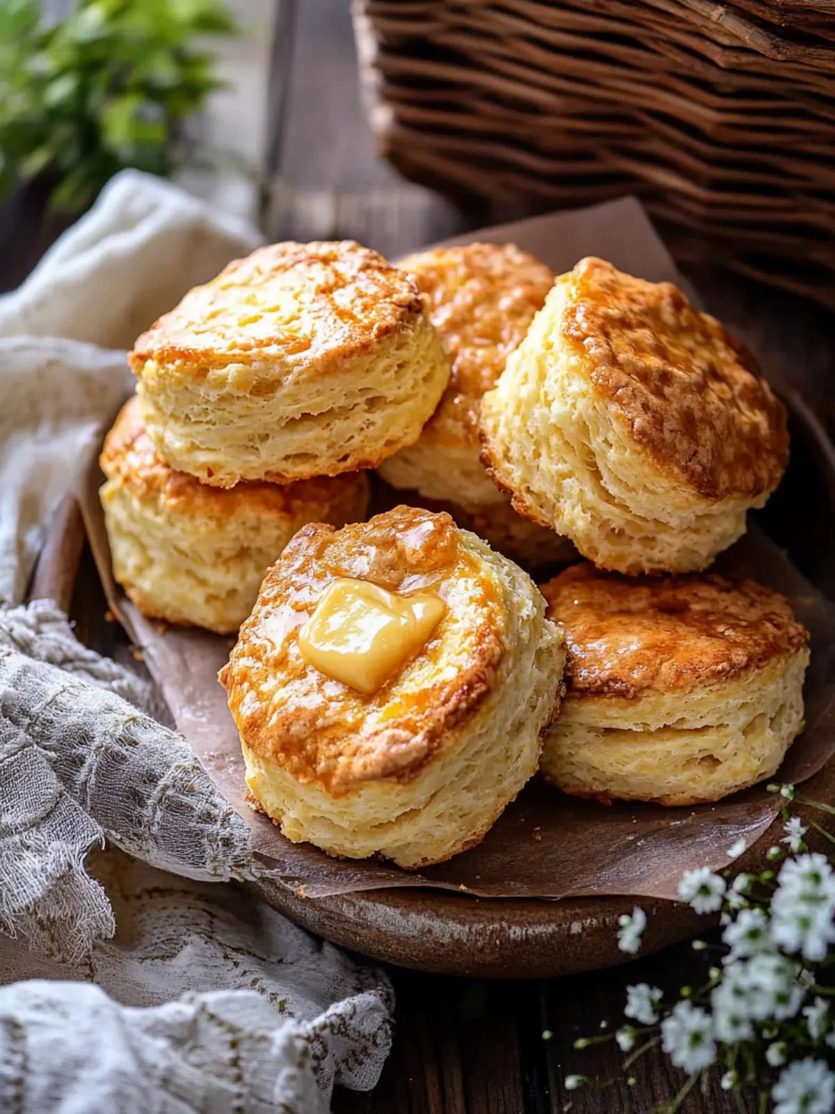 Melt-in-Your-Mouth Homemade Honey Butter Cheddar Biscuits 2 Homemade Honey Butter Cheddar Biscuits
