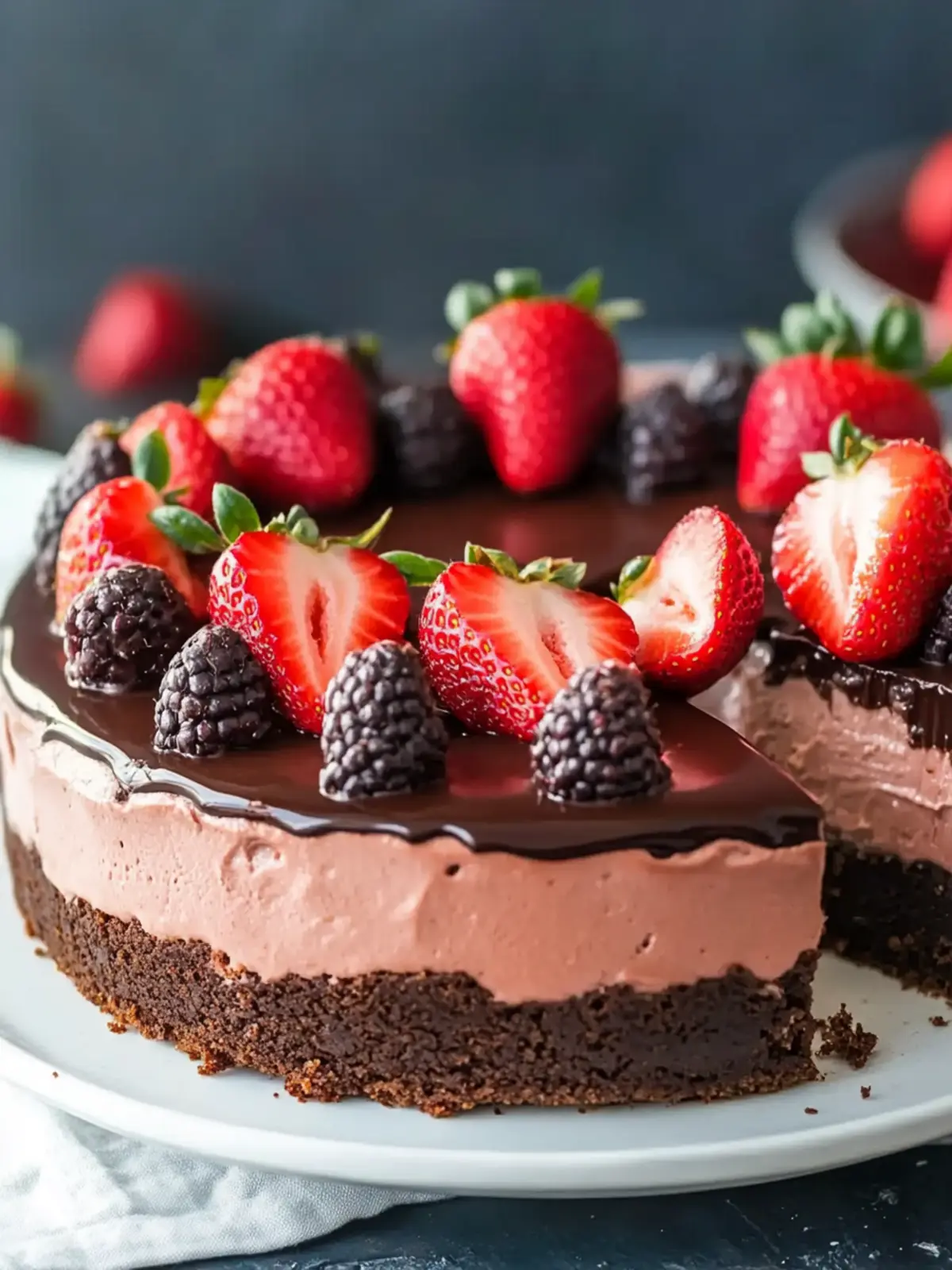 Keto Chocolate Strawberry Cheesecake That's Guilt-Free Indulgence 2 Keto Chocolate Strawberry Cheesecake