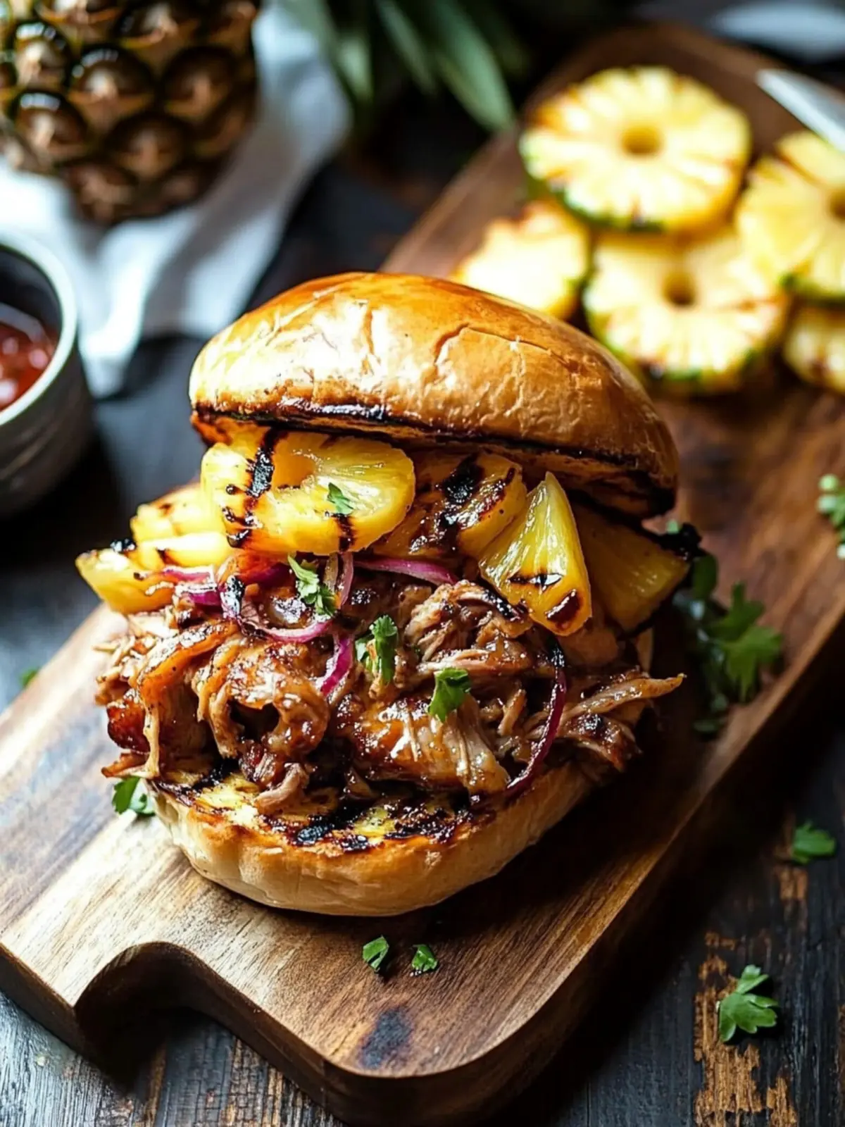 Savor Grilled Pineapple Pork Sandwiches for a Summer Delight 2 Grilled Pineapple Pork Sandwiches