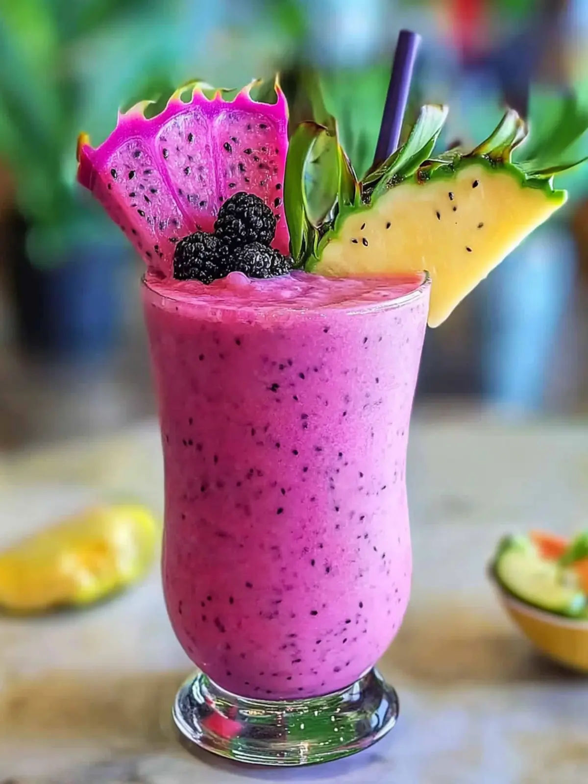 Frozen Dragon Fruit Piña Colada for Your Tropical Escape 4 Frozen Dragon Fruit Pina Colada