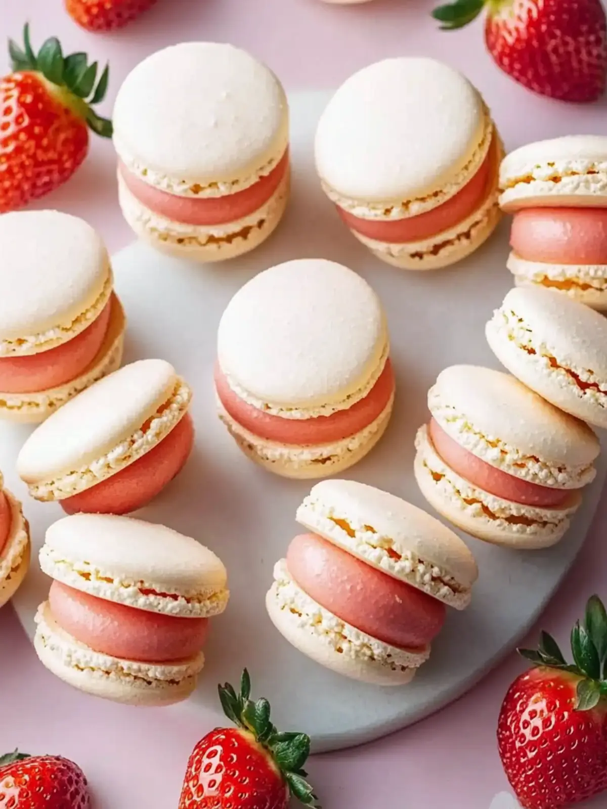 Delicious Strawberry Shortcake Macarons for Summer Bliss 5 Strawberry Shortcake Macarons
