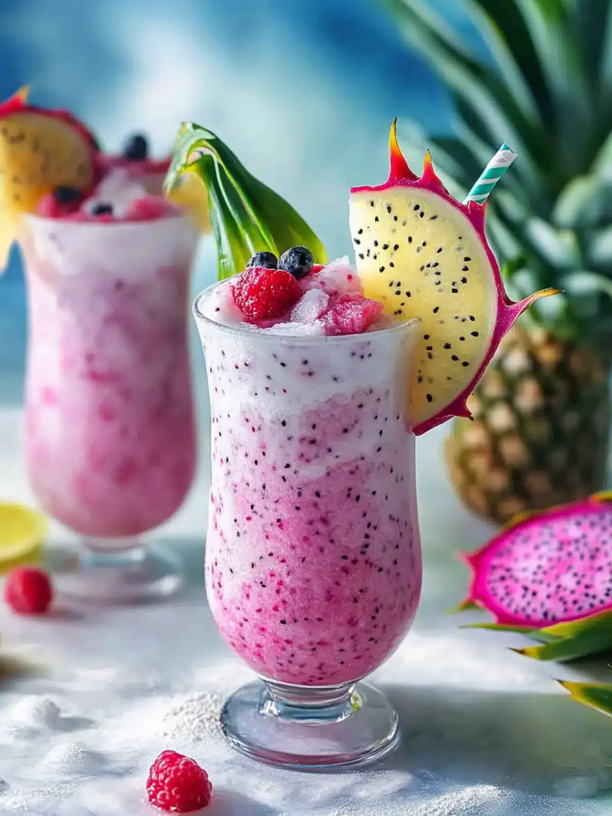 Frozen Dragon Fruit Piña Colada for Your Tropical Escape 2 Frozen Dragon Fruit Pina Colada
