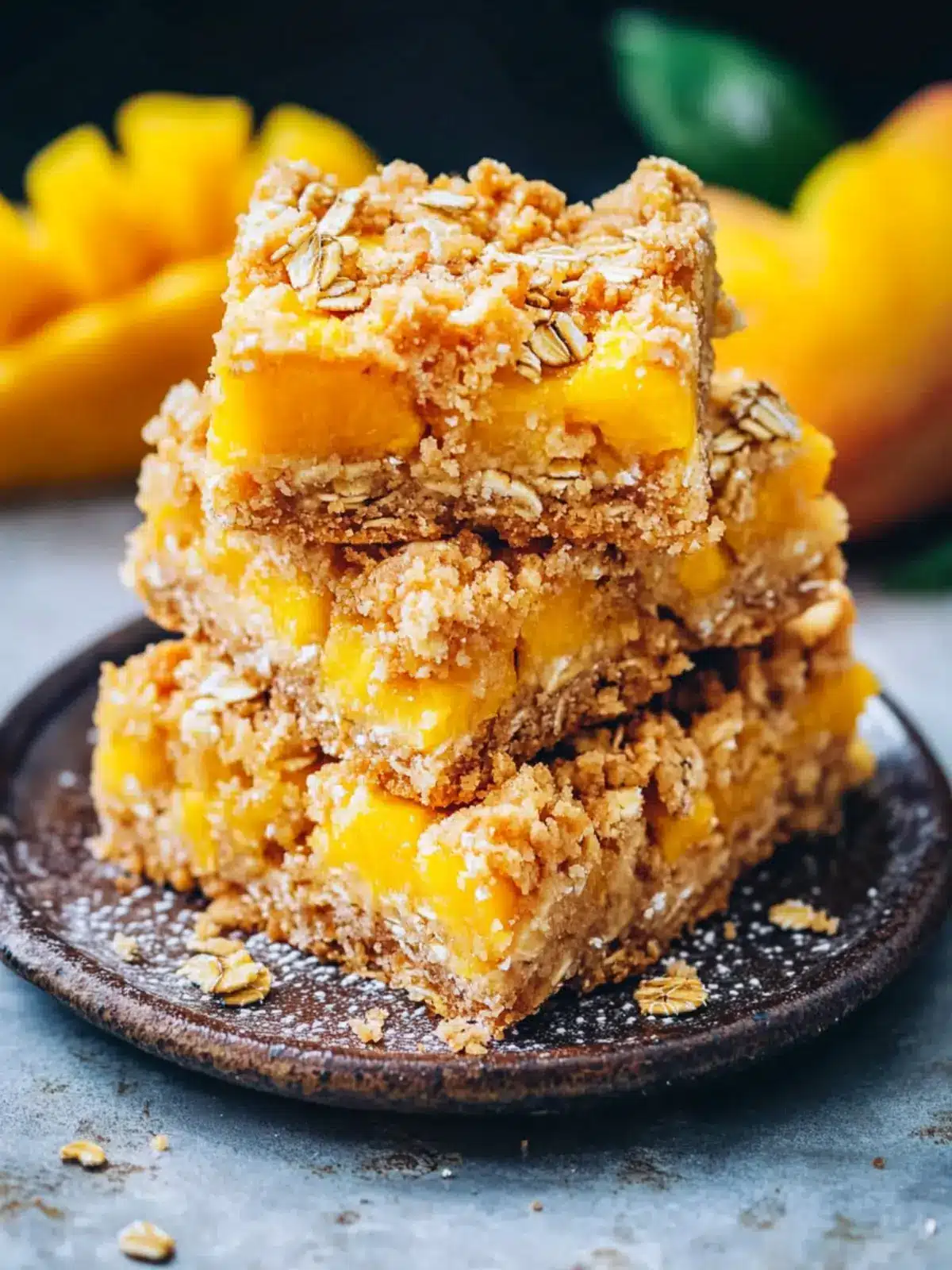 Mango Oatmeal Crumble Bars for a Sweet, Easy Dessert Delight 4 Mango Oatmeal Crumble Bars