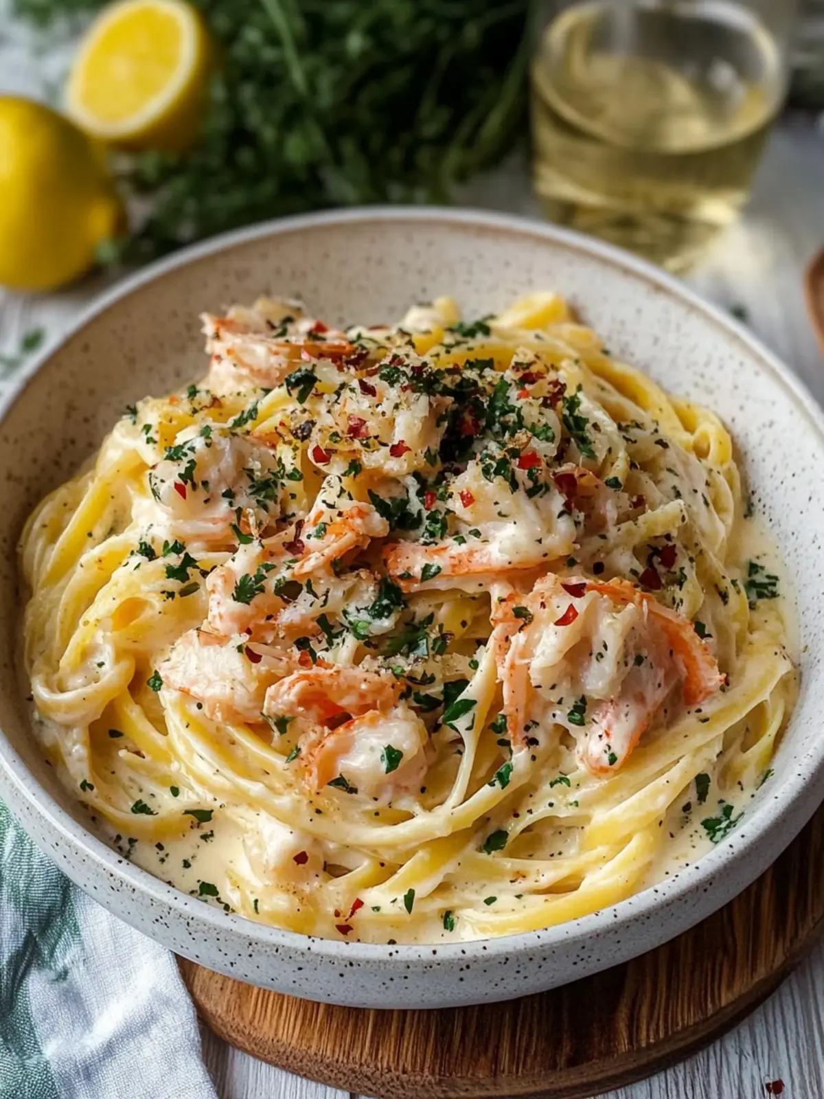 Creamy Crab Linguini with White Wine Sauce in 25 Minutes 3 Creamy Crab Linguini with White Wine Sauce