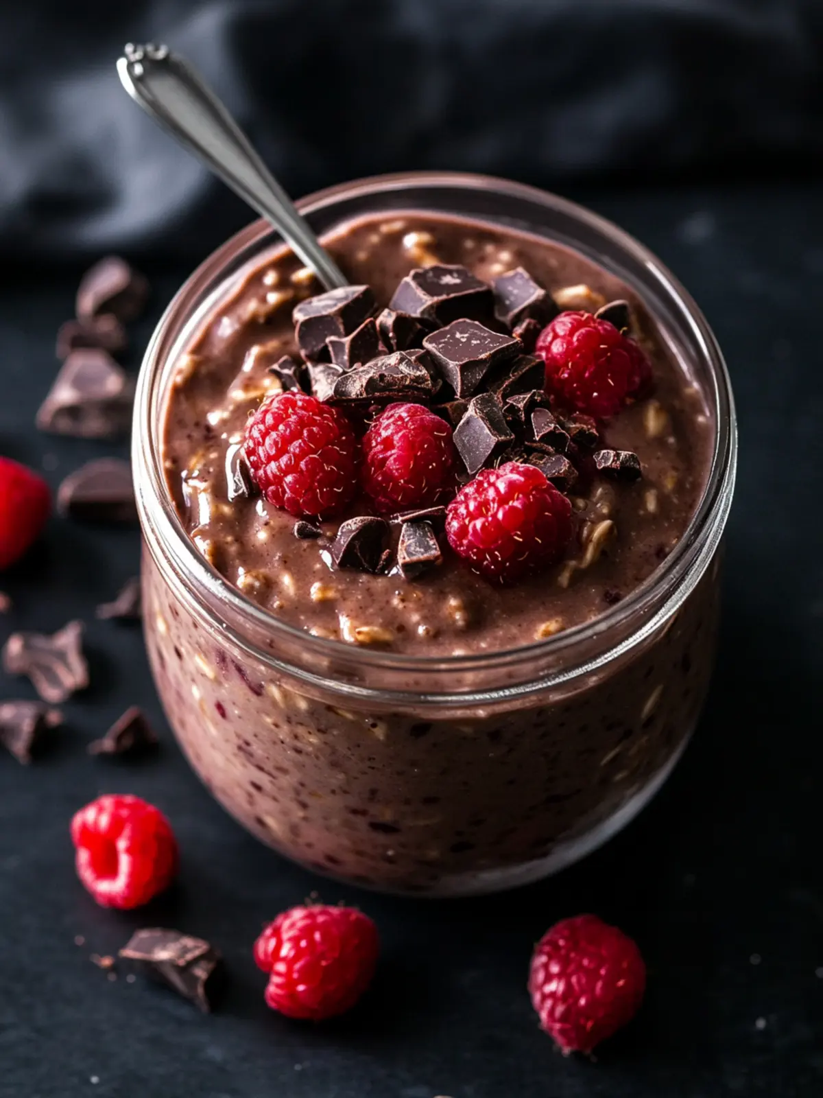 Indulgent Dark Chocolate Raspberry Overnight Oats You’ll Love 5 Dark Chocolate Raspberry Overnight Oats