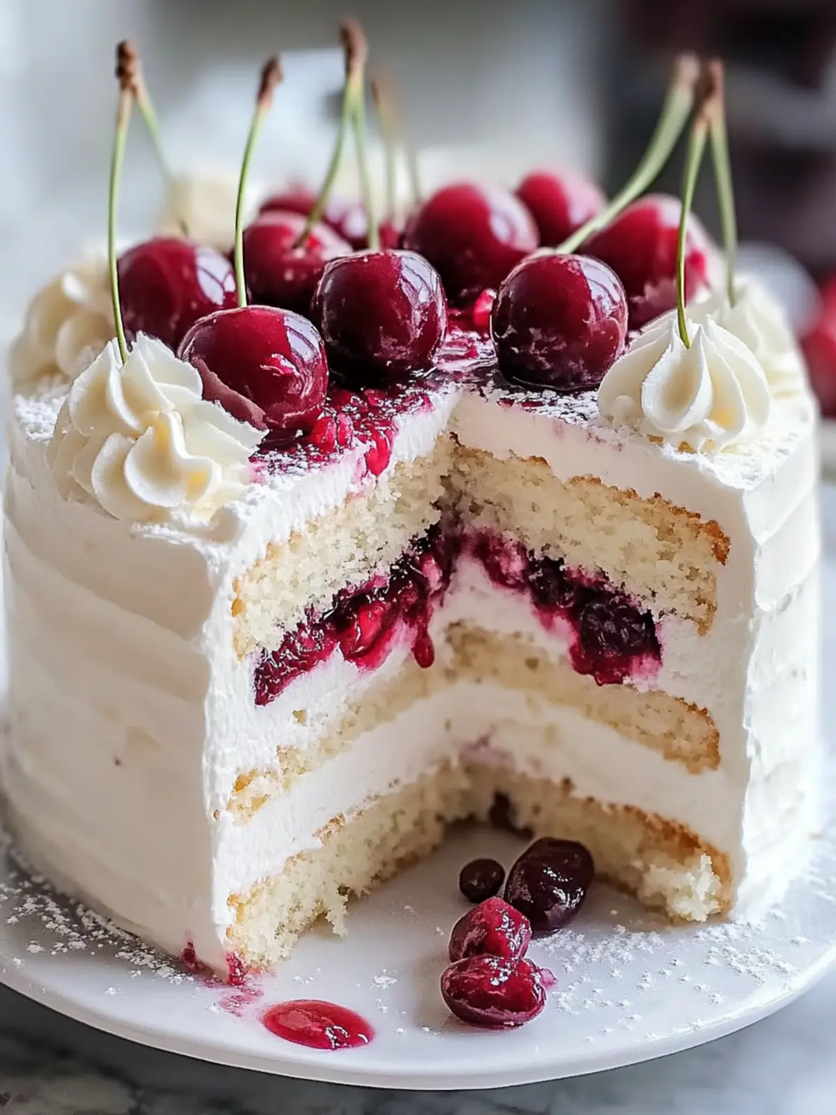 Decadent White Forest Cherry Cake to Sweeten Your Day 4 White Forest Cherry Cake