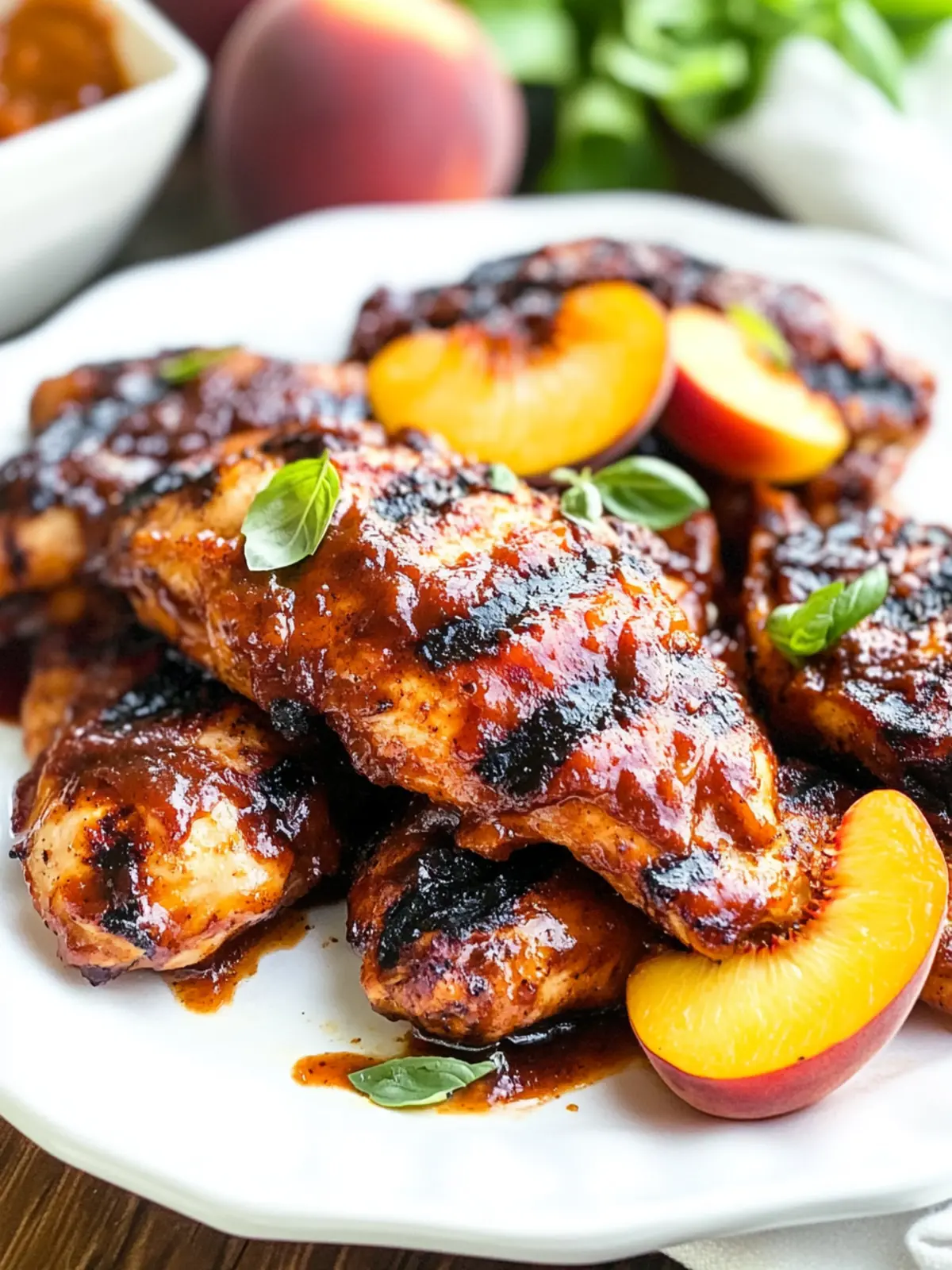 Grilled Bourbon Peach BBQ Chicken for Summer Flavor Bliss 3 Grilled Bourbon Peach BBQ Chicken