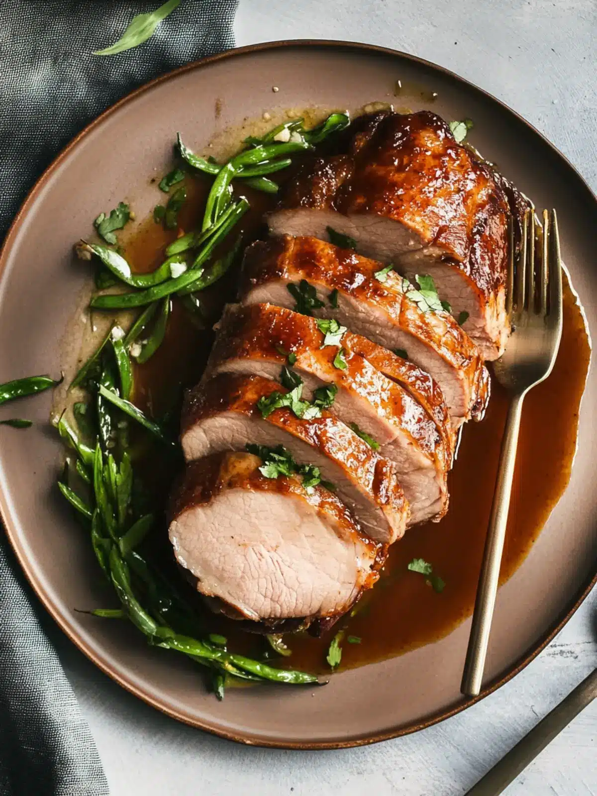 Miso Gochujang Braised Pork Roast with Refreshing Scallion Salad 4 Miso Gochujang Braised Pork Roast