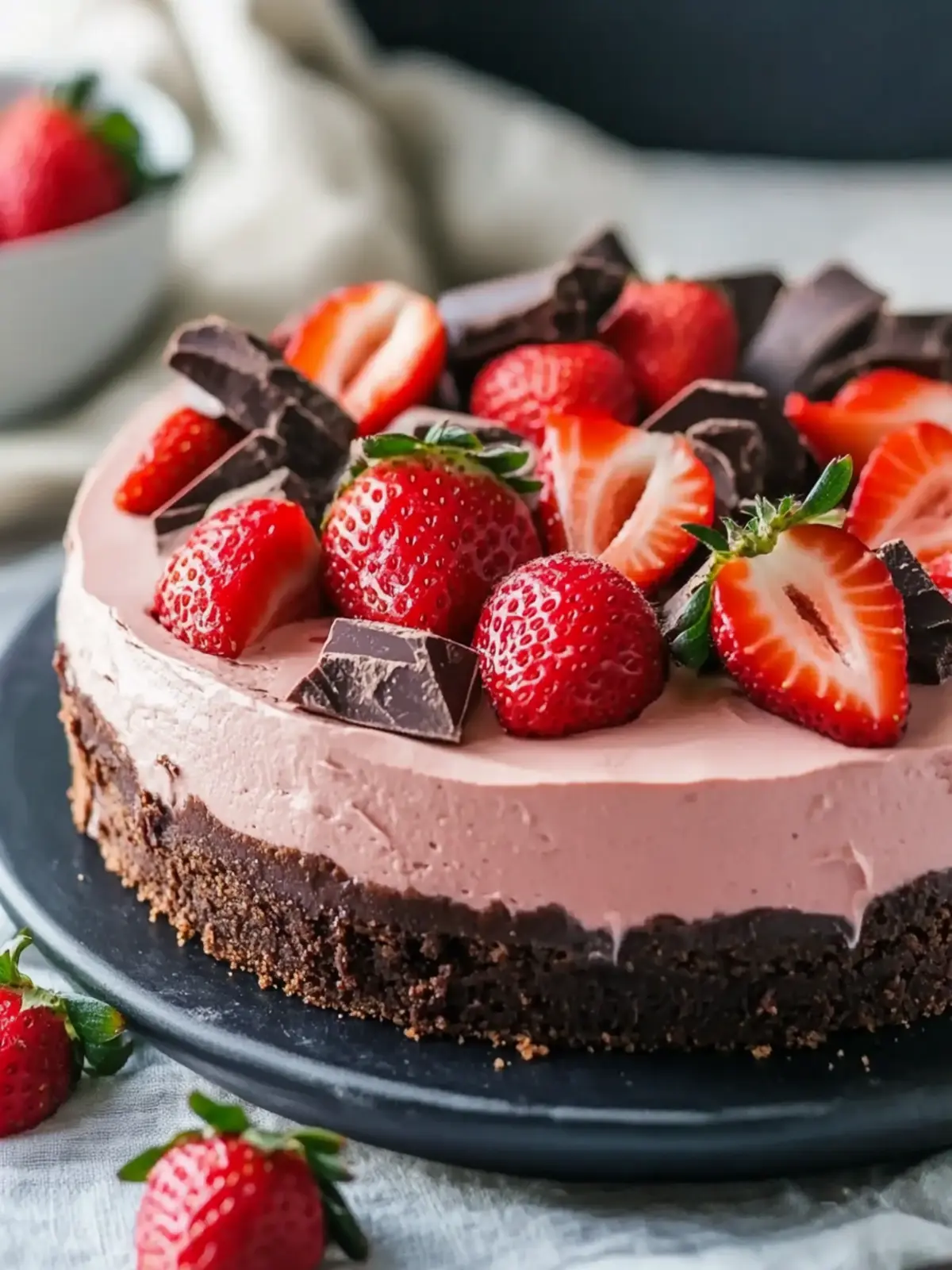 Keto Chocolate Strawberry Cheesecake That's Guilt-Free Indulgence 5 Keto Chocolate Strawberry Cheesecake
