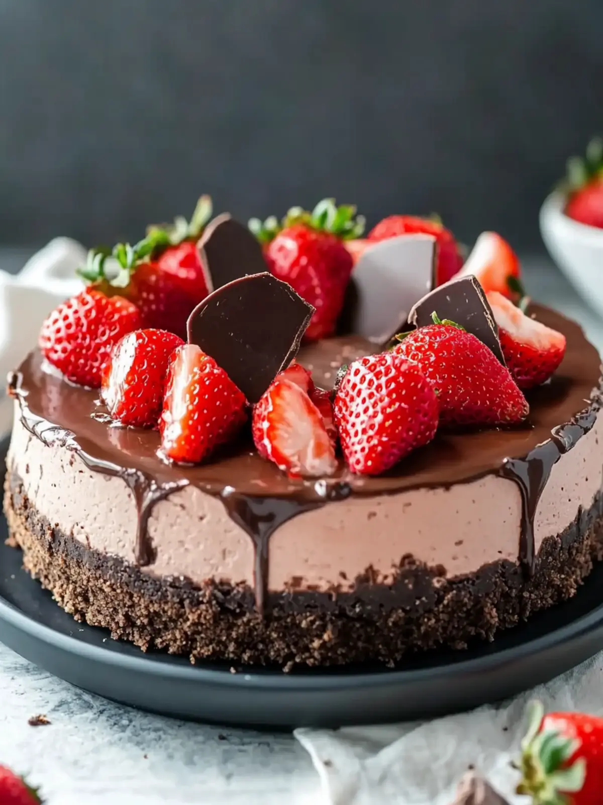 Keto Chocolate Strawberry Cheesecake That's Guilt-Free Indulgence 4 Keto Chocolate Strawberry Cheesecake