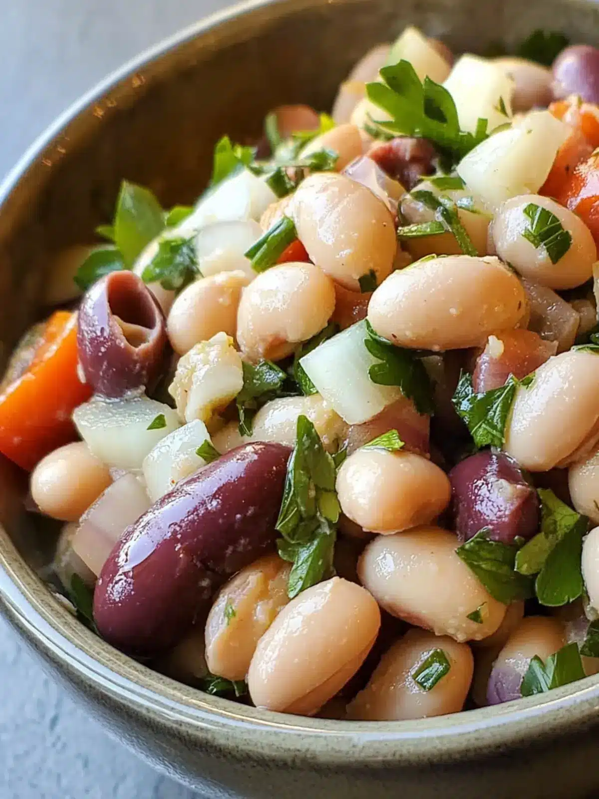 Easy Mediterranean Bean Salad with Olives & Onions Delight 2 Easy Mediterranean Bean Salad with Olives & Onions