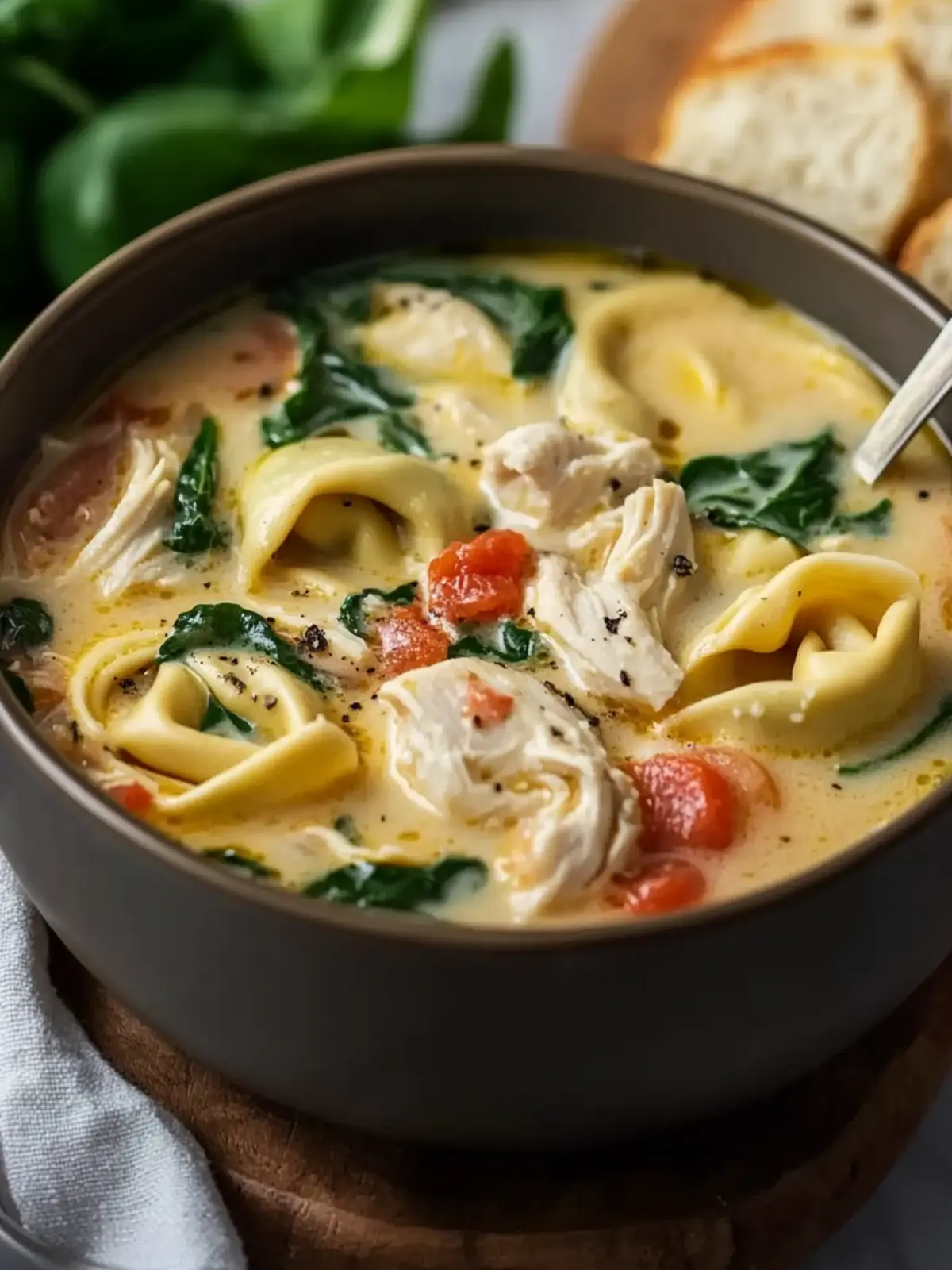 Cozy Up with Creamy Chicken Tortellini Soup Tonight 4 Creamy Chicken Tortellini Soup