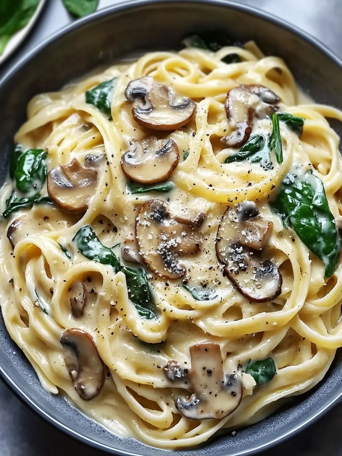 Heavenly Creamy Mushroom and Spinach Pasta in 30 Minutes 4 Creamy Mushroom and Spinach Pasta