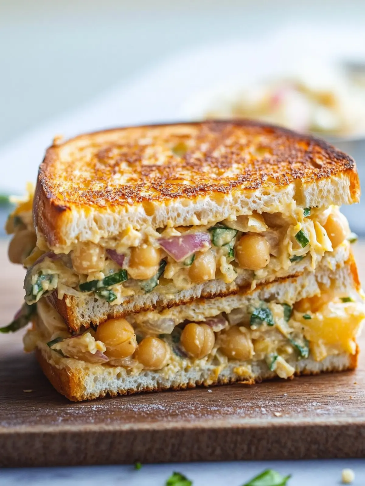 Irresistible Chickpea Salad Melts You’ll Crave Every Time 4 Chickpea Salad Melts (Vegetarian Tuna Melts)