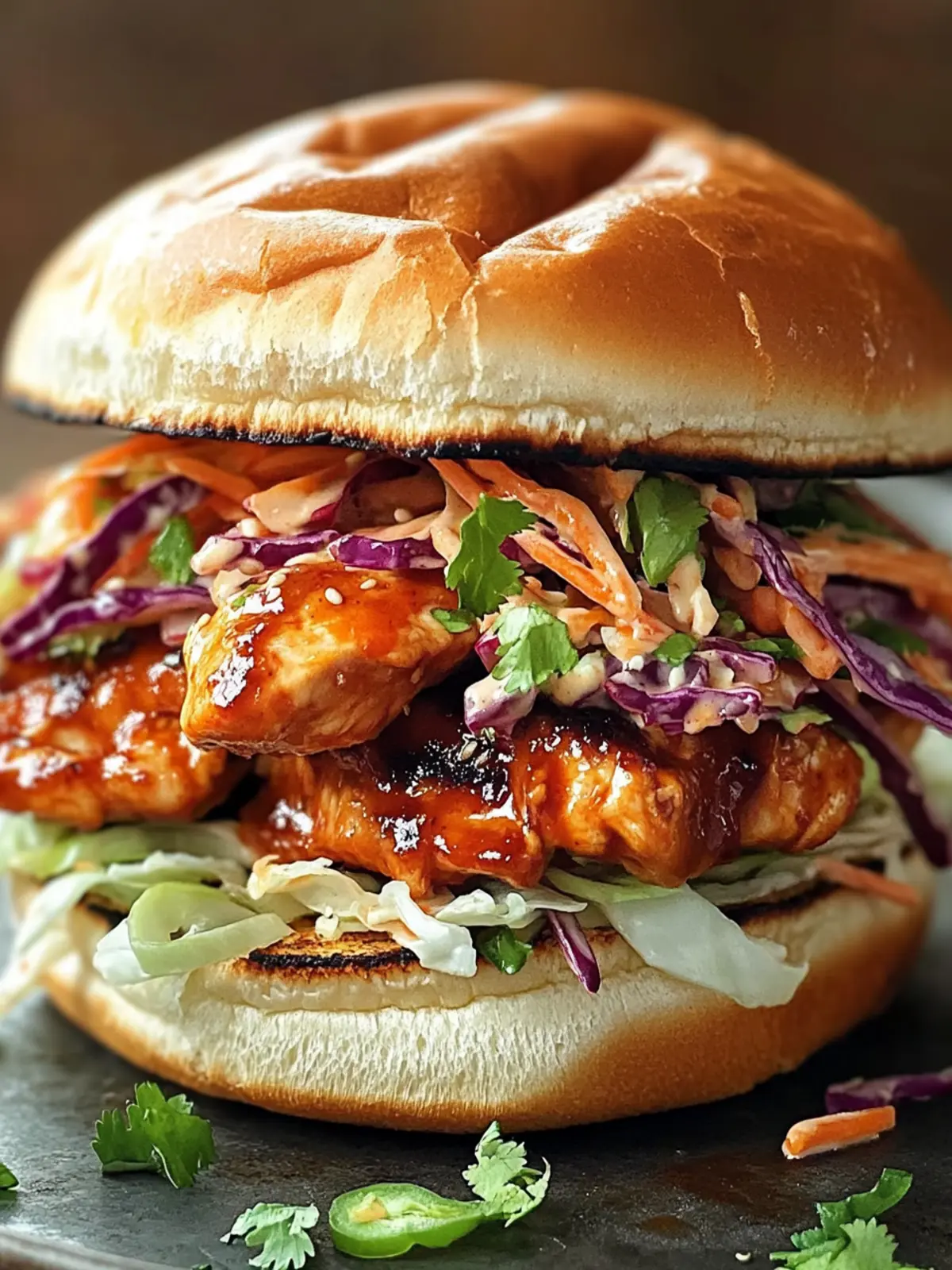 Savor Spicy Korean BBQ Chicken Sandwich with Tangy Slaw Today 5 Spicy Korean BBQ Chicken Sandwich with Tangy Slaw