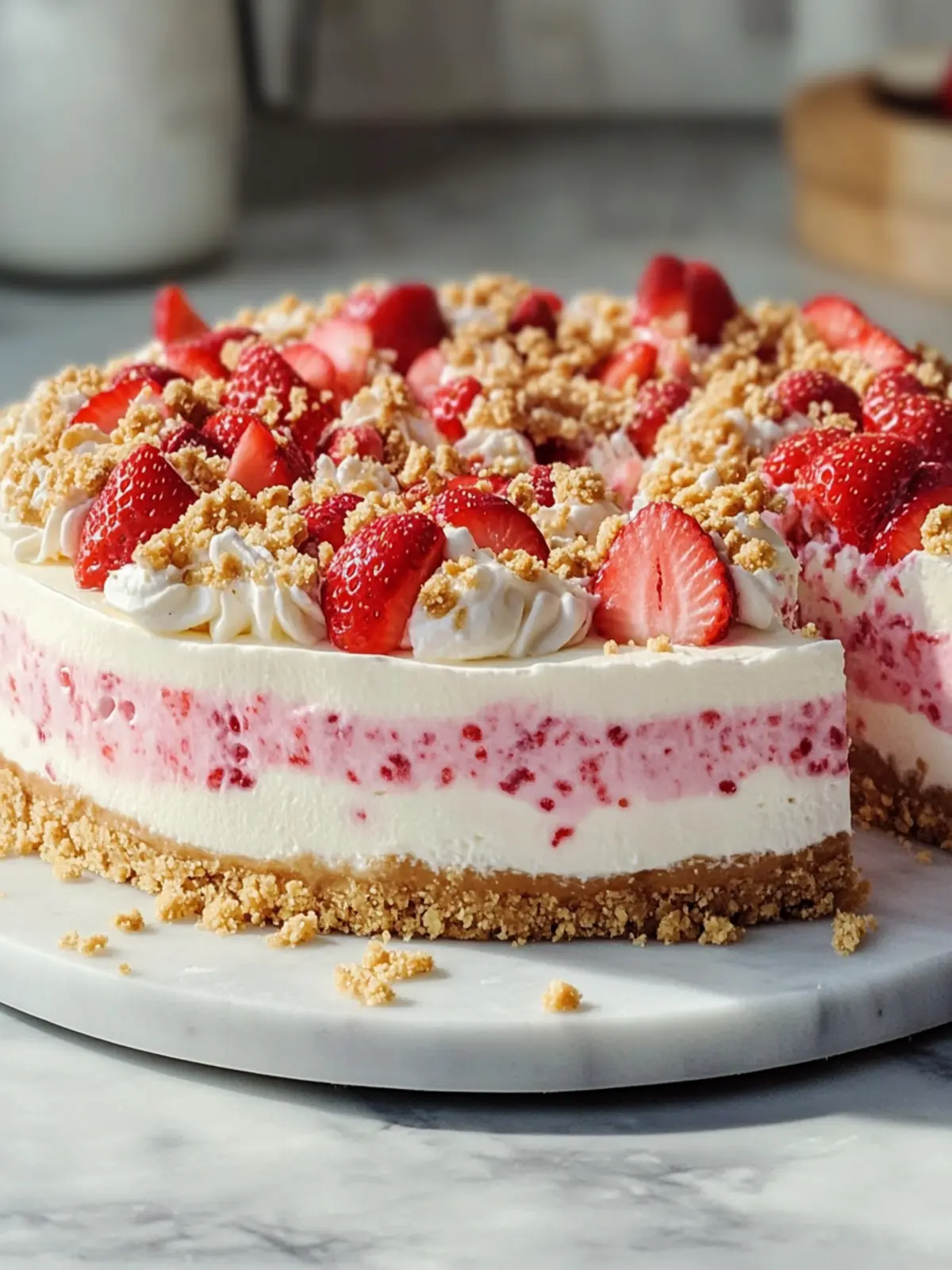 Irresistible Strawberry Crunch Cheesecake Delight to Wow Your Guests 3 Irresistible Strawberry Crunch Cheesecake Delight