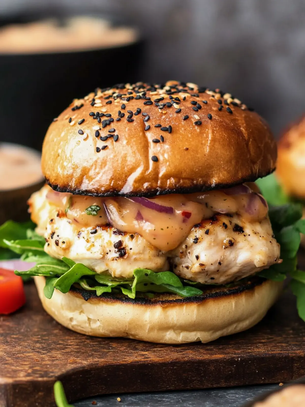Savor Homemade Chicken Burgers with Bang-Bang Sauce Today 5 Chicken Burgers with Bang-Bang Sauce