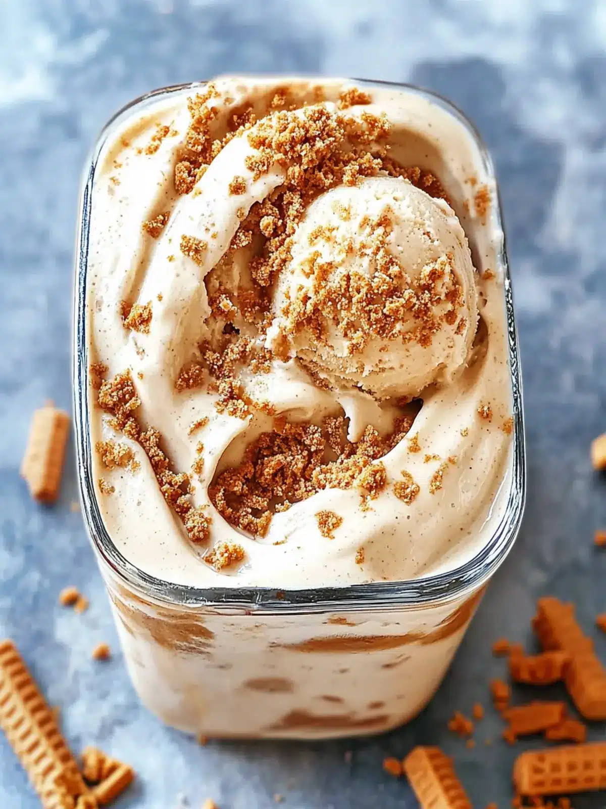 Creamy Homemade Biscoff Ice Cream Without an Ice Cream Machine 2 Homemade Biscoff Ice Cream
