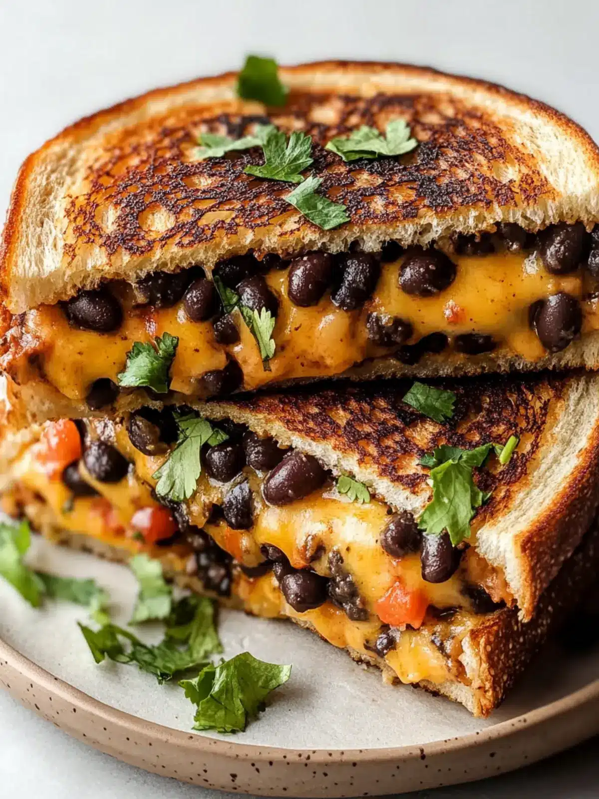 Ultimate Black Bean Grilled Cheese: Quick, Cheesy Delight 2 Black Bean Grilled Cheese