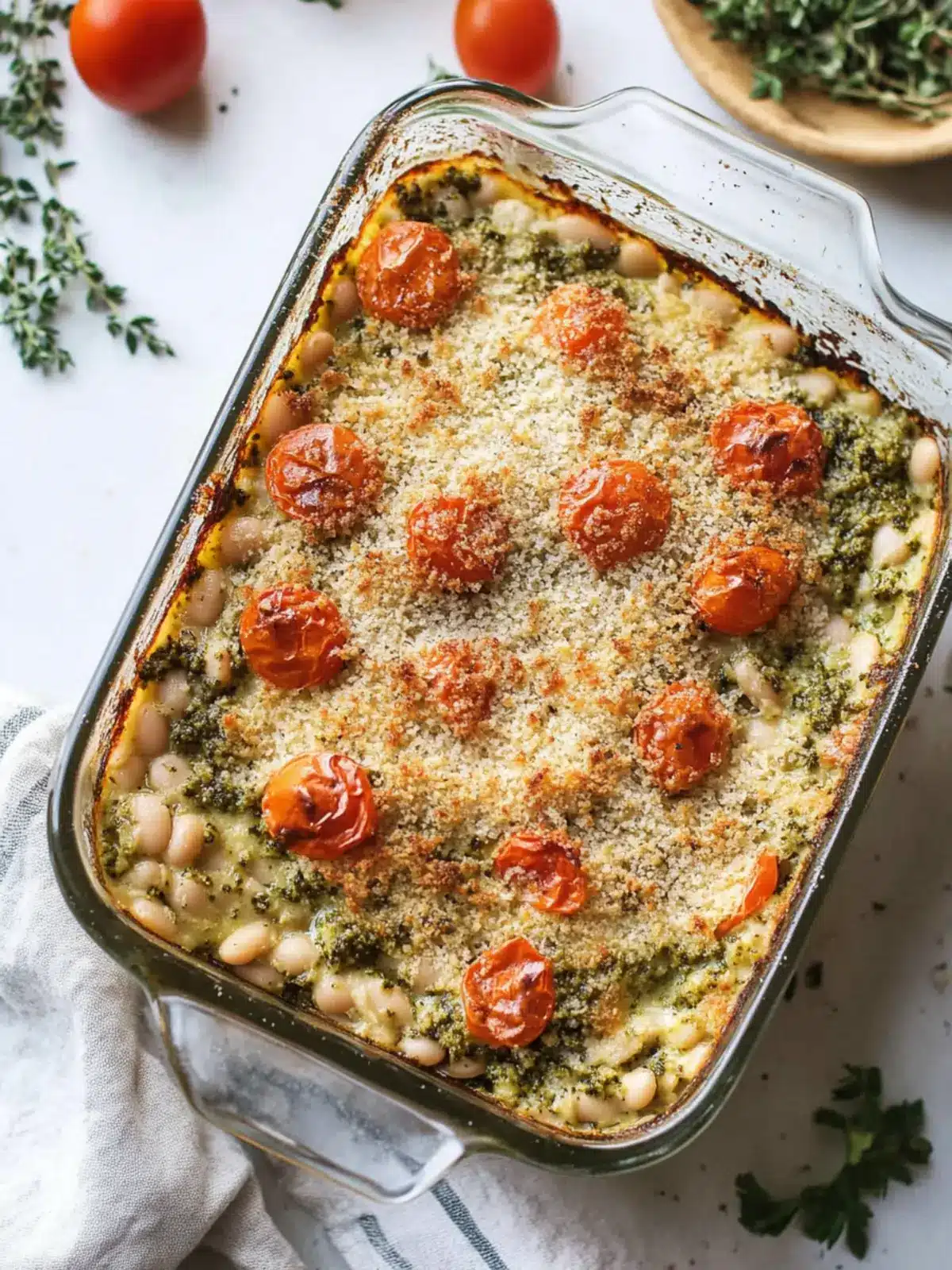 Hearty White Bean and Pesto Bake for Cozy Nights 2 White Bean and Pesto Bake