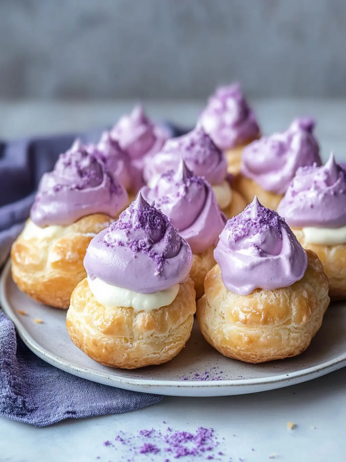 Deliciously Fluffy Ube Cream Puffs for Sweet Indulgence 3 Ube Cream Puffs