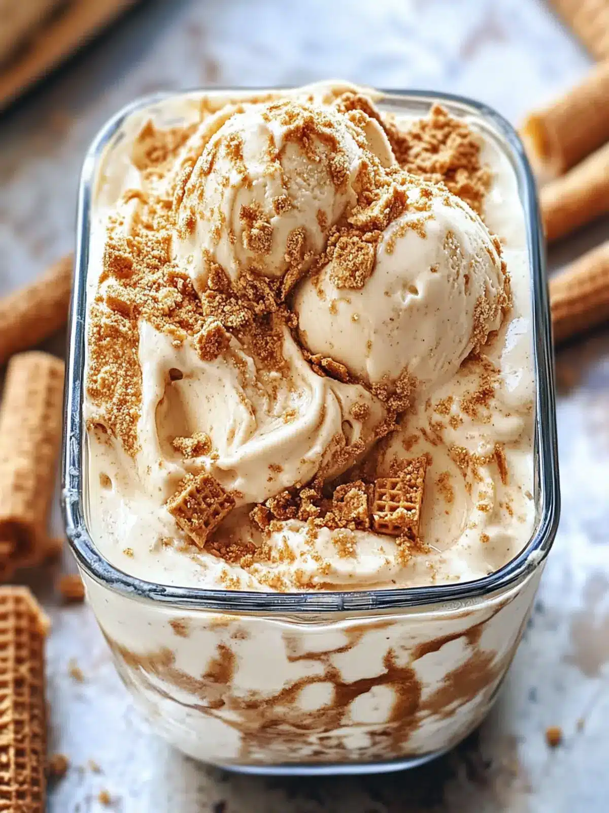 Creamy Homemade Biscoff Ice Cream Without an Ice Cream Machine 5 Homemade Biscoff Ice Cream