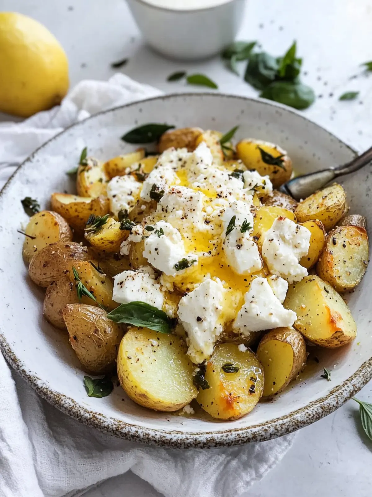 Irresistible Greek Roasted Potatoes with Whipped Feta Delight 2 Greek Roasted Potatoes and Whipped Feta