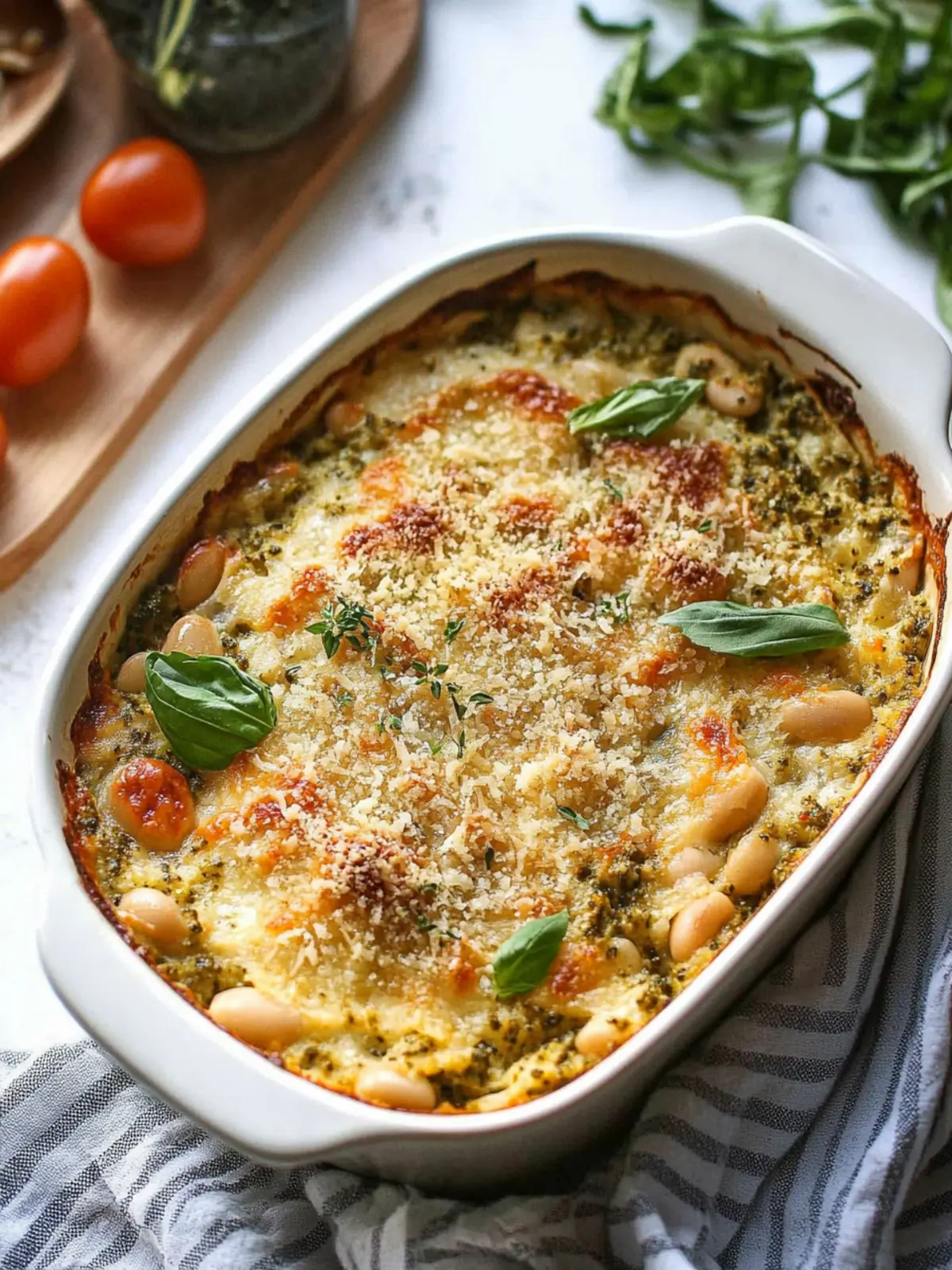 Hearty White Bean and Pesto Bake for Cozy Nights 5 White Bean and Pesto Bake