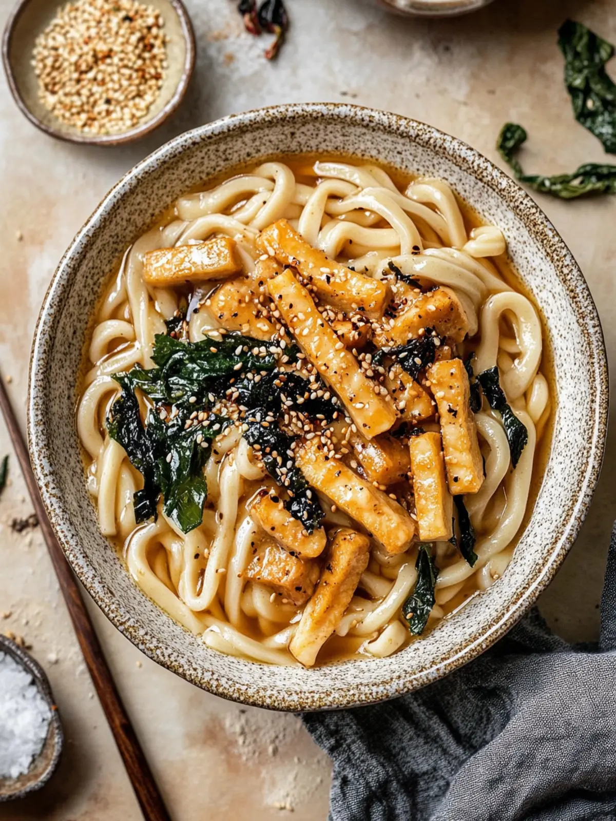 Creamy Miso Udon: Quick Mushroom Noodles to Satisfy Cravings 4 Creamy Miso Udon