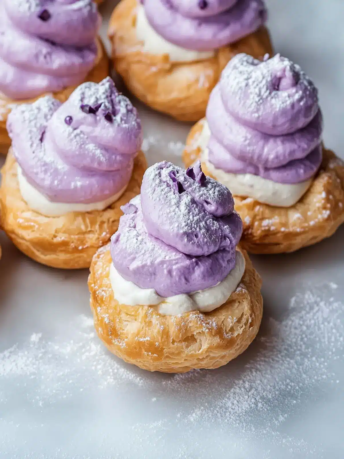 Deliciously Fluffy Ube Cream Puffs for Sweet Indulgence 2 Ube Cream Puffs