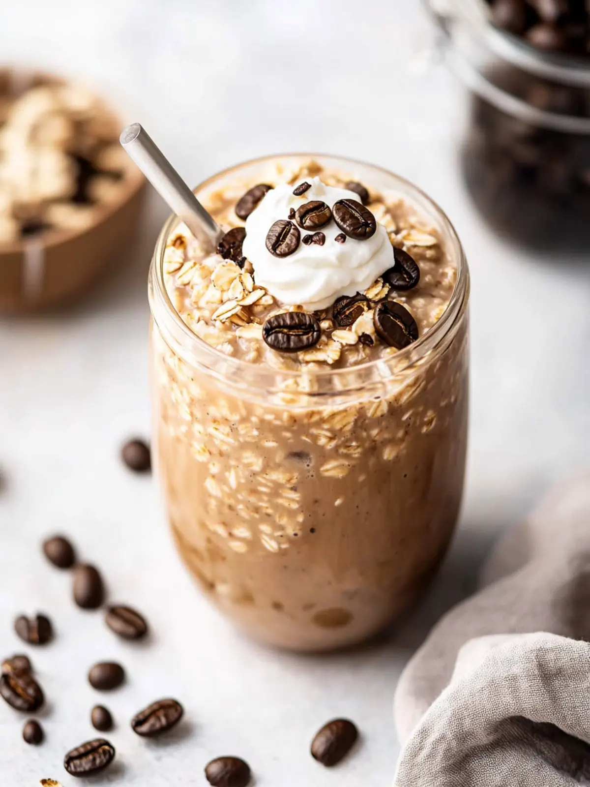 Creamy Vanilla Cold Brew Coffee Overnight Oats for Busy Mornings 4 Vanilla Cold Brew Coffee Overnight Oats