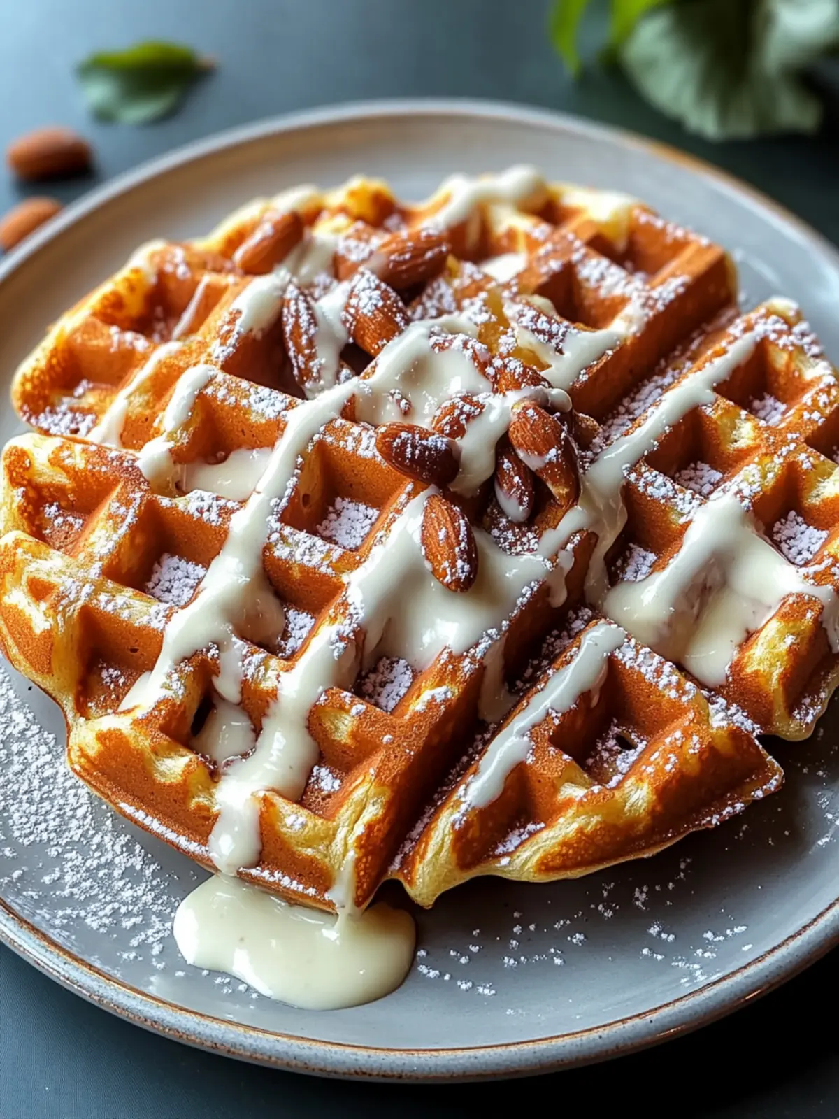 Delicious Carrot Cake Waffles with Cream Cheese Drizzle Delight 3 Delicious Carrot Cake Waffles with Cream Cheese Drizzle Recipe
