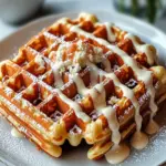 Delicious Carrot Cake Waffles with Cream Cheese Drizzle Delight 6 Delicious Carrot Cake Waffles with Cream Cheese Drizzle Recipe