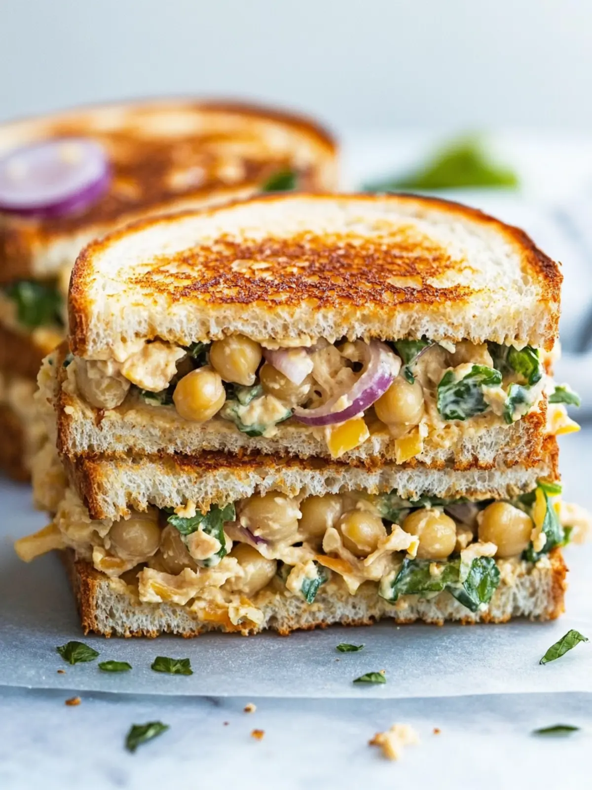 Irresistible Chickpea Salad Melts You’ll Crave Every Time 2 Chickpea Salad Melts (Vegetarian Tuna Melts)