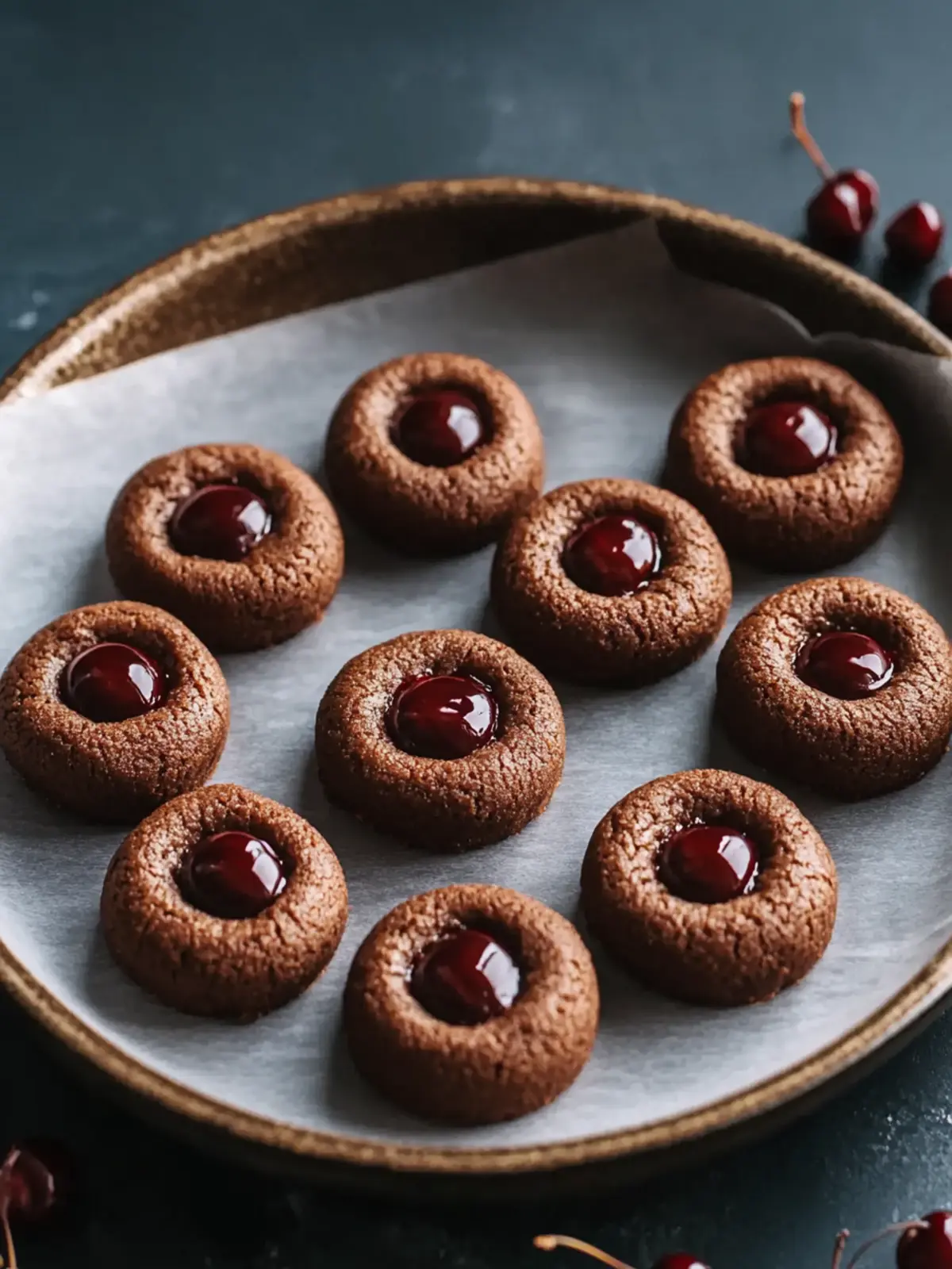 Decadent Chocolate Cherry Thumbprint Cookies You'll Love 5 Chocolate Cherry Thumbprint Cookies