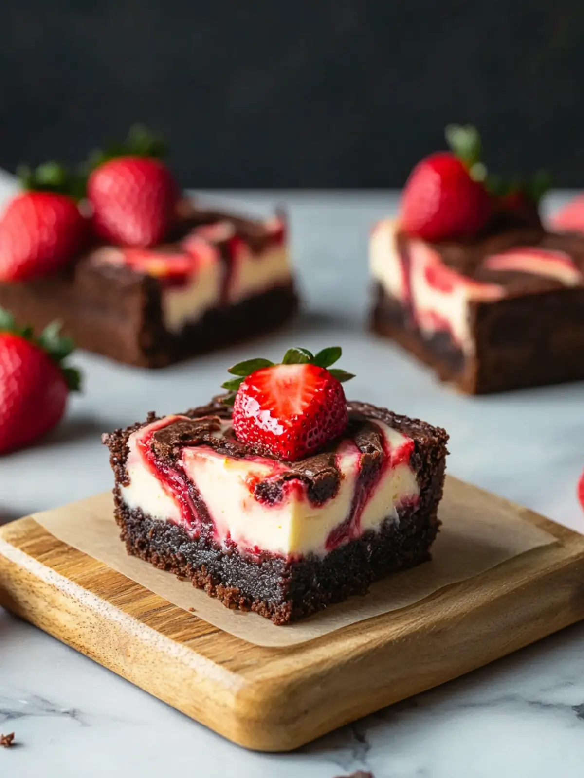 Indulgent Strawberry Cheesecake Brownies with Rich Chocolate Swirls 5 Strawberry Cheesecake Brownies - Rich Chocolate Swirls