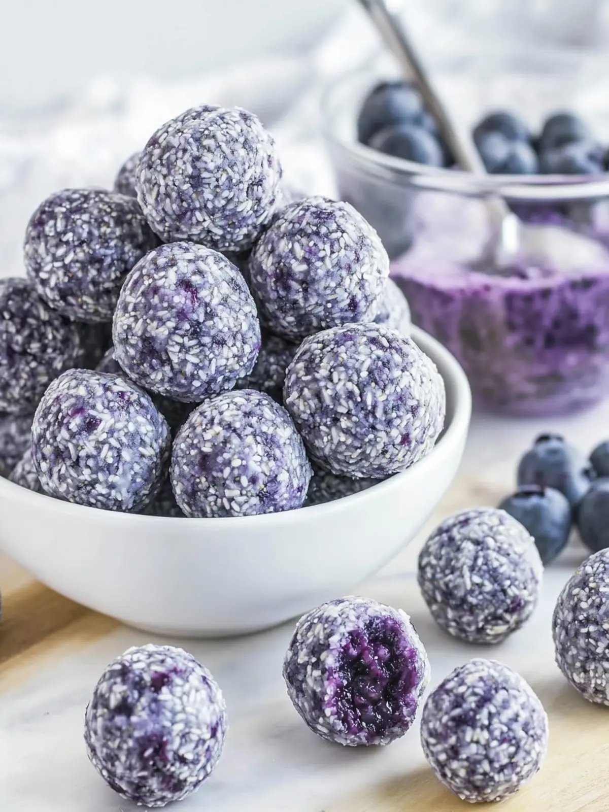 Blueberry Bliss Balls: Easy, Nut-Free Snack for All Ages 4 Blueberry Bliss Balls