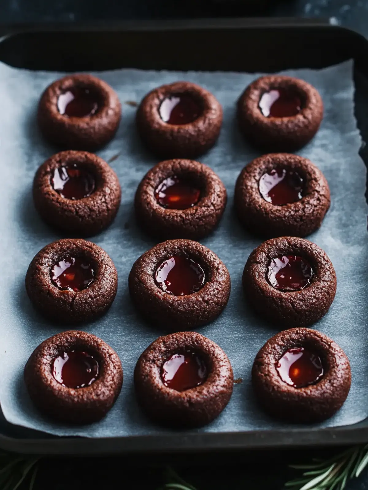 Decadent Chocolate Cherry Thumbprint Cookies You'll Love 2 Chocolate Cherry Thumbprint Cookies