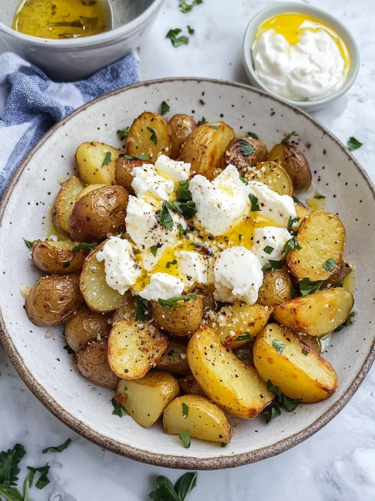 Irresistible Greek Roasted Potatoes with Whipped Feta Delight 5 Greek Roasted Potatoes and Whipped Feta