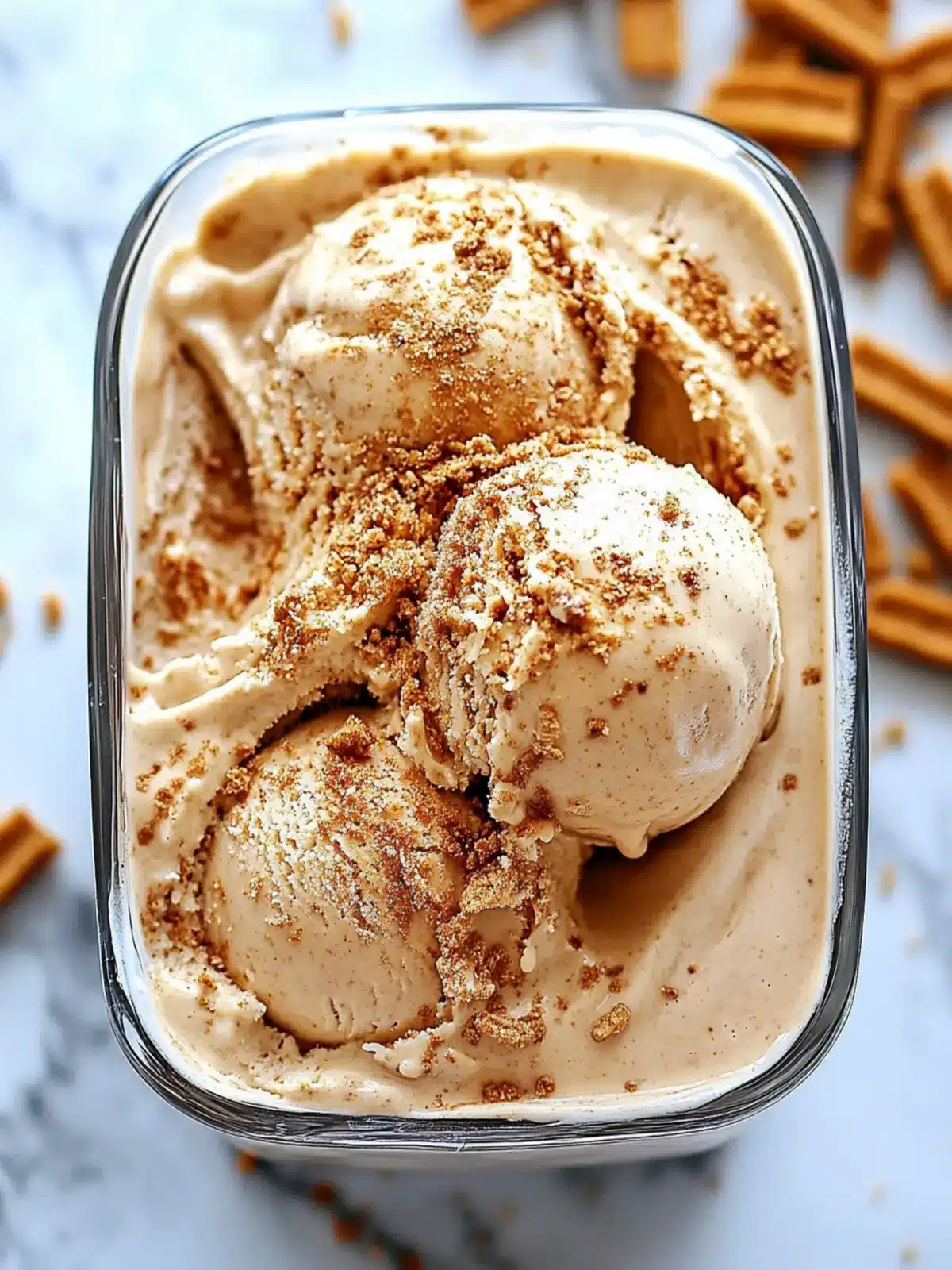 Creamy Homemade Biscoff Ice Cream Without an Ice Cream Machine 3 Homemade Biscoff Ice Cream