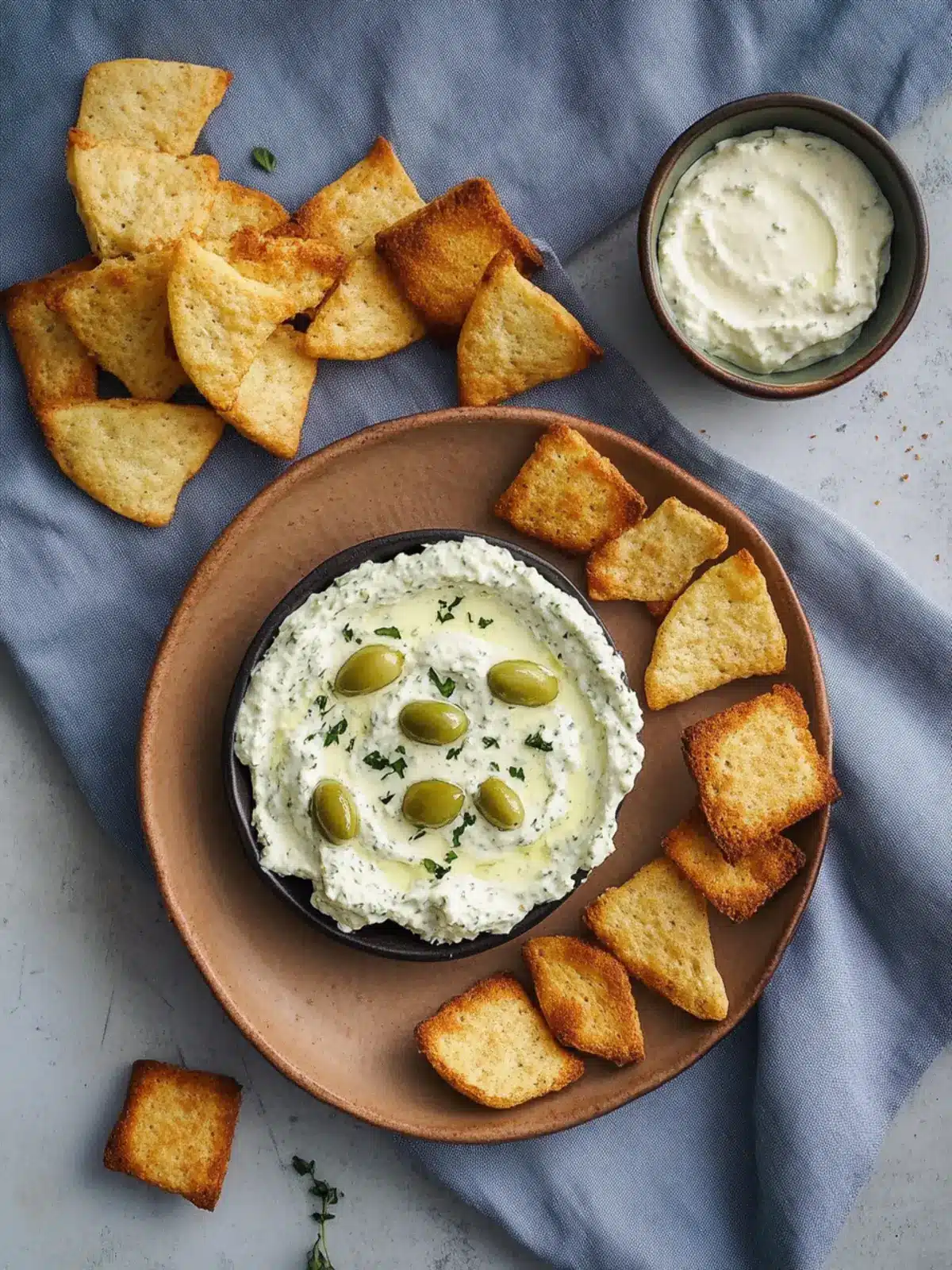 Pepperoncini Dip with Homemade Bagel Chips: A Party Favorite 5 Pepperoncini Dip with Homemade Bagel Chips