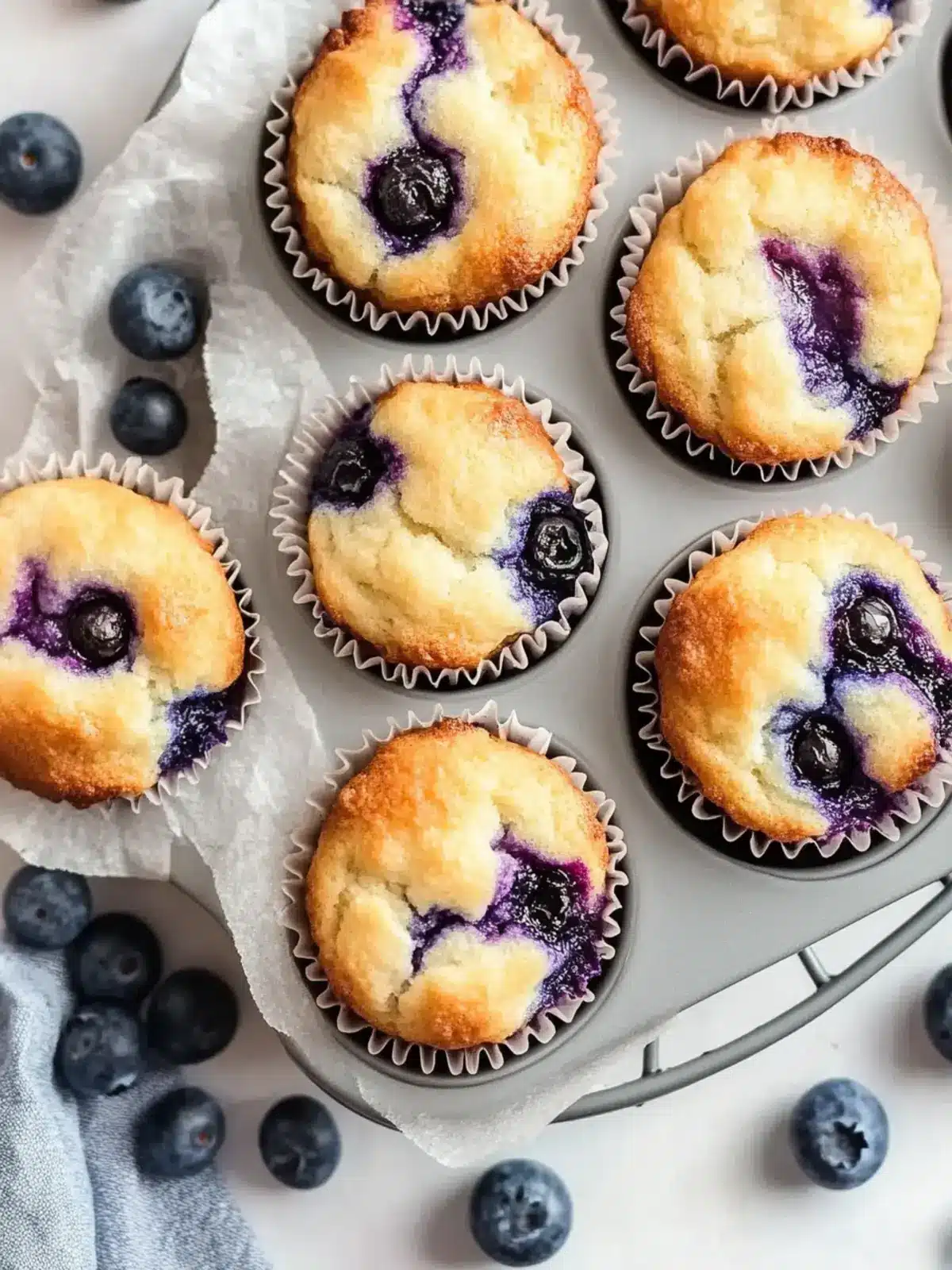 Delicious Cottage Cheese Blueberry Muffins Packed with Protein 4 Cottage Cheese Blueberry Muffins (High Protein)