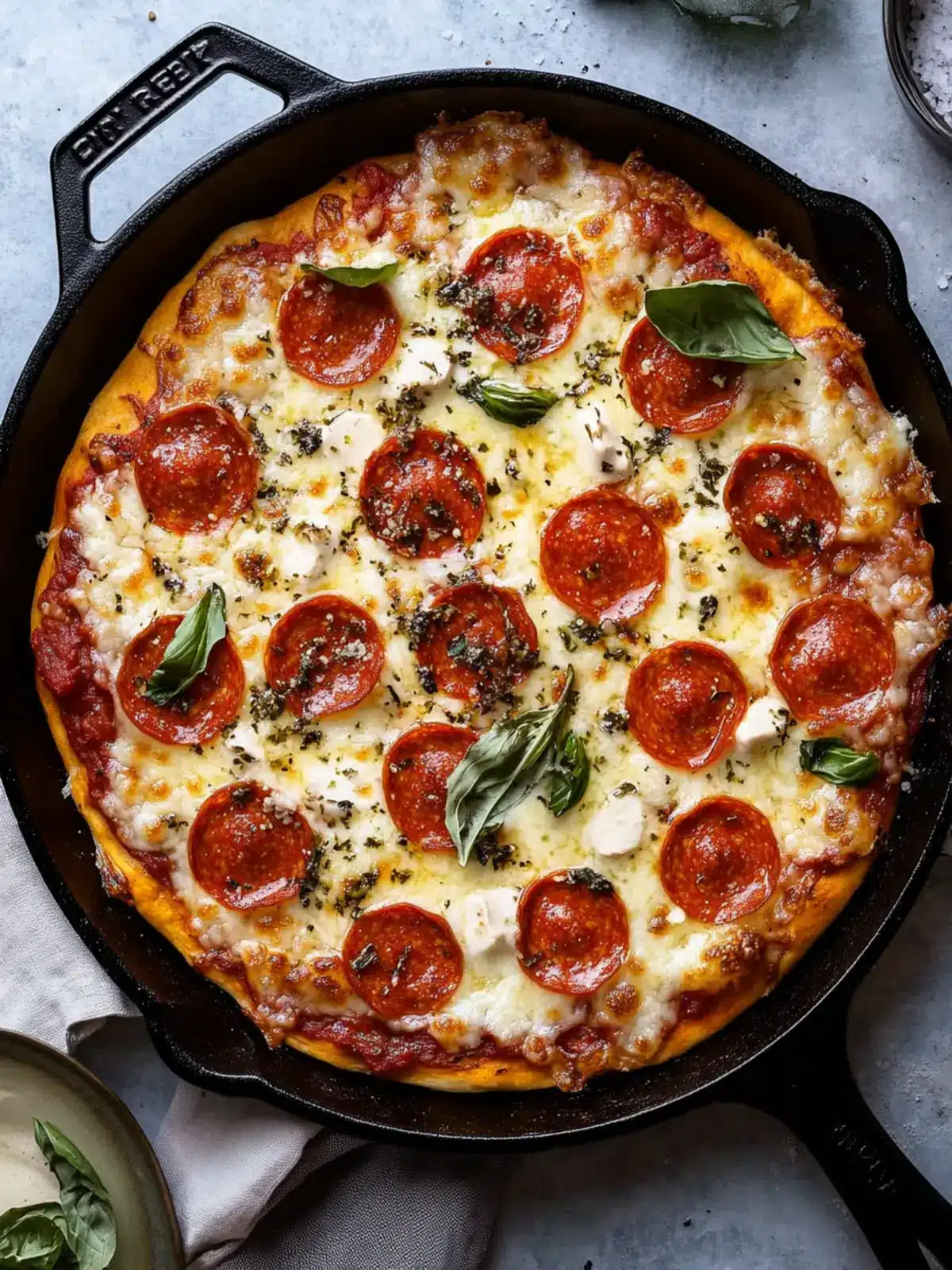 Savory Easy Cast Iron Skillet Pizza Better Than Takeout 3 Easy Cast Iron Skillet Pizza (Better Than Takeout!)