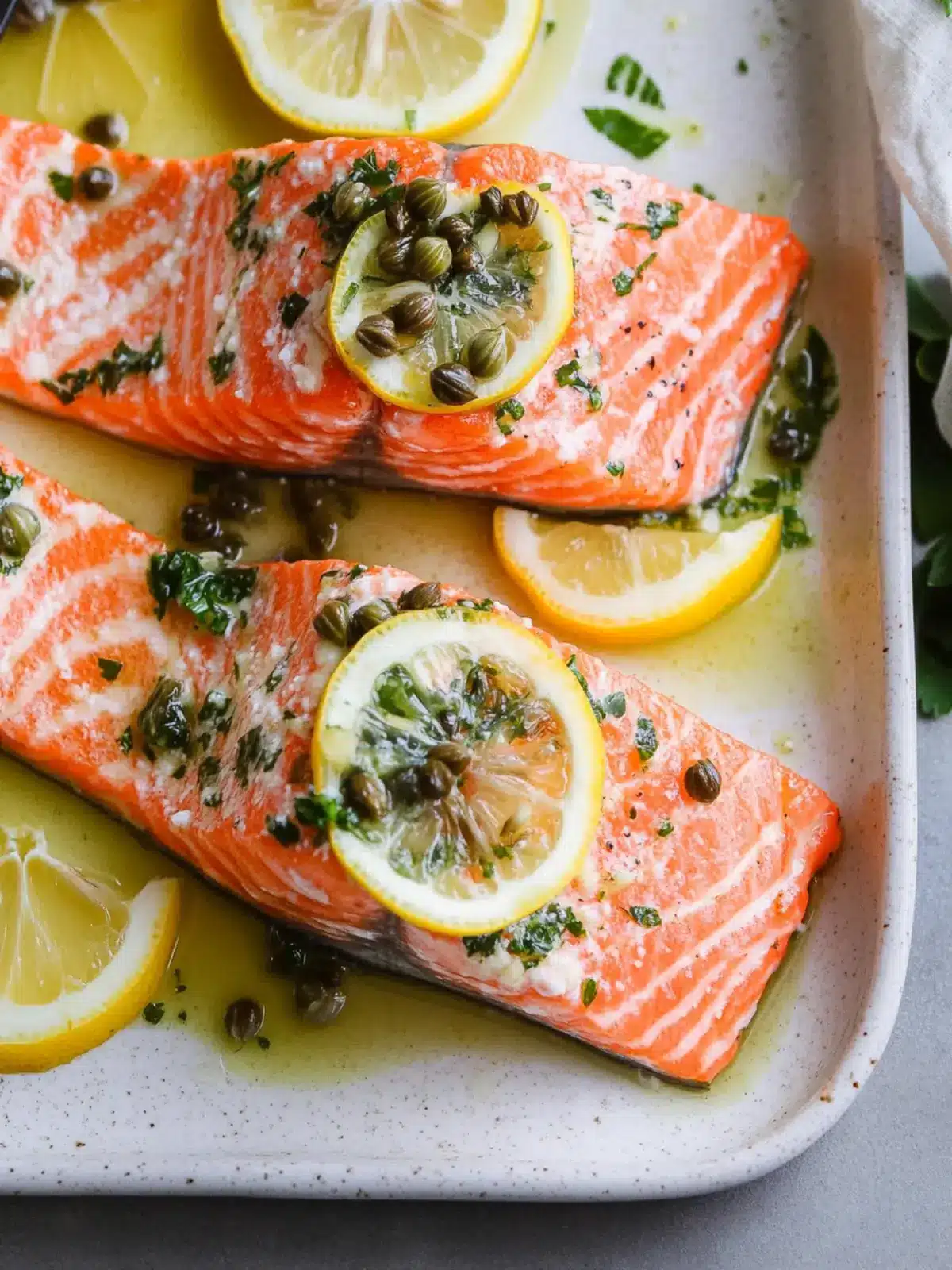 Baked Salmon with Lemon Caper Butter for Easy Elegant Dining 2 Baked Salmon with Lemon Caper Butter