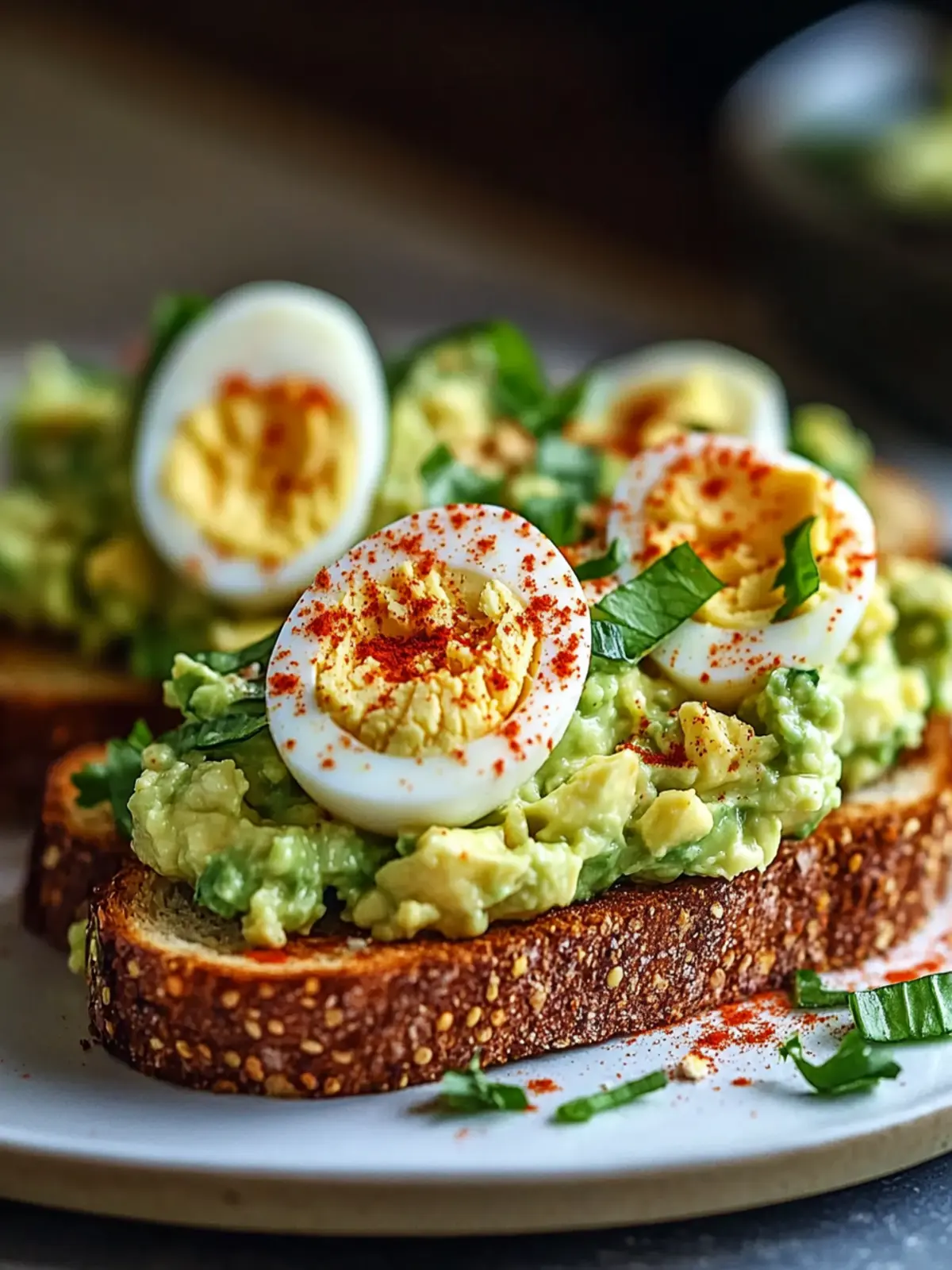 Delicious Avocado Egg Salad Toast with Paprika Recipe Unveiled 2 Delicious Avocado Egg Salad Toast with Paprika Recipe