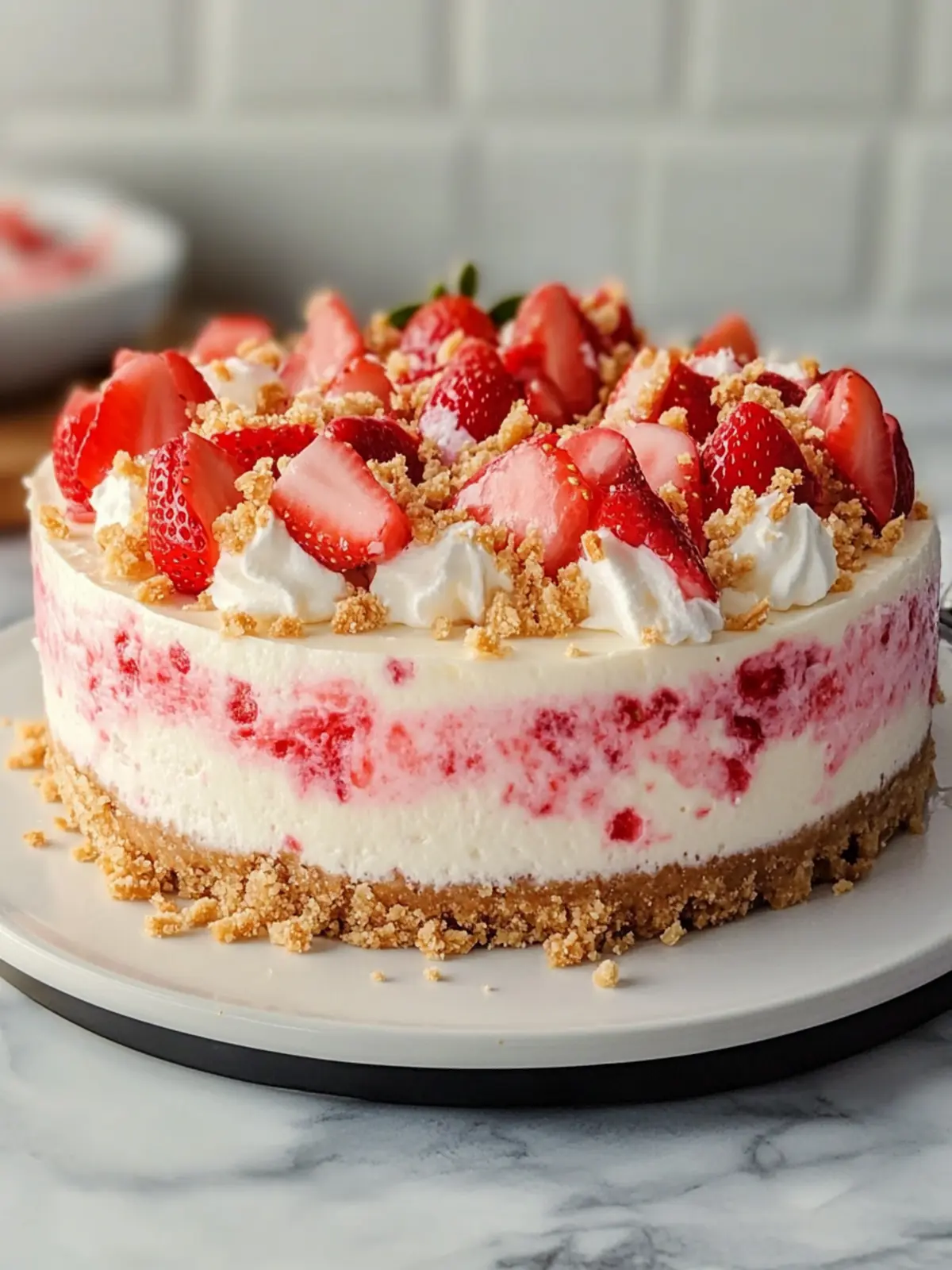Irresistible Strawberry Crunch Cheesecake Delight to Wow Your Guests 2 Irresistible Strawberry Crunch Cheesecake Delight
